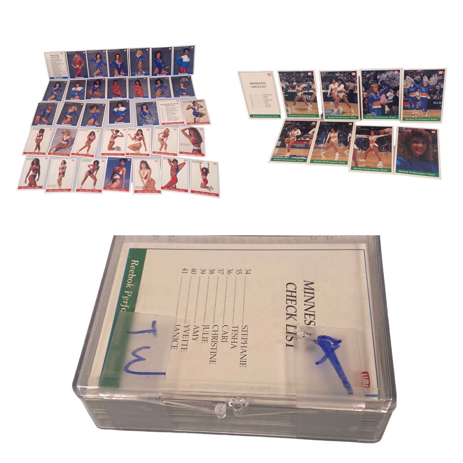 Lime Rock 1991 Basketball Cheerleaders Card Set 3 Teams 76ers Bullettes Reebok