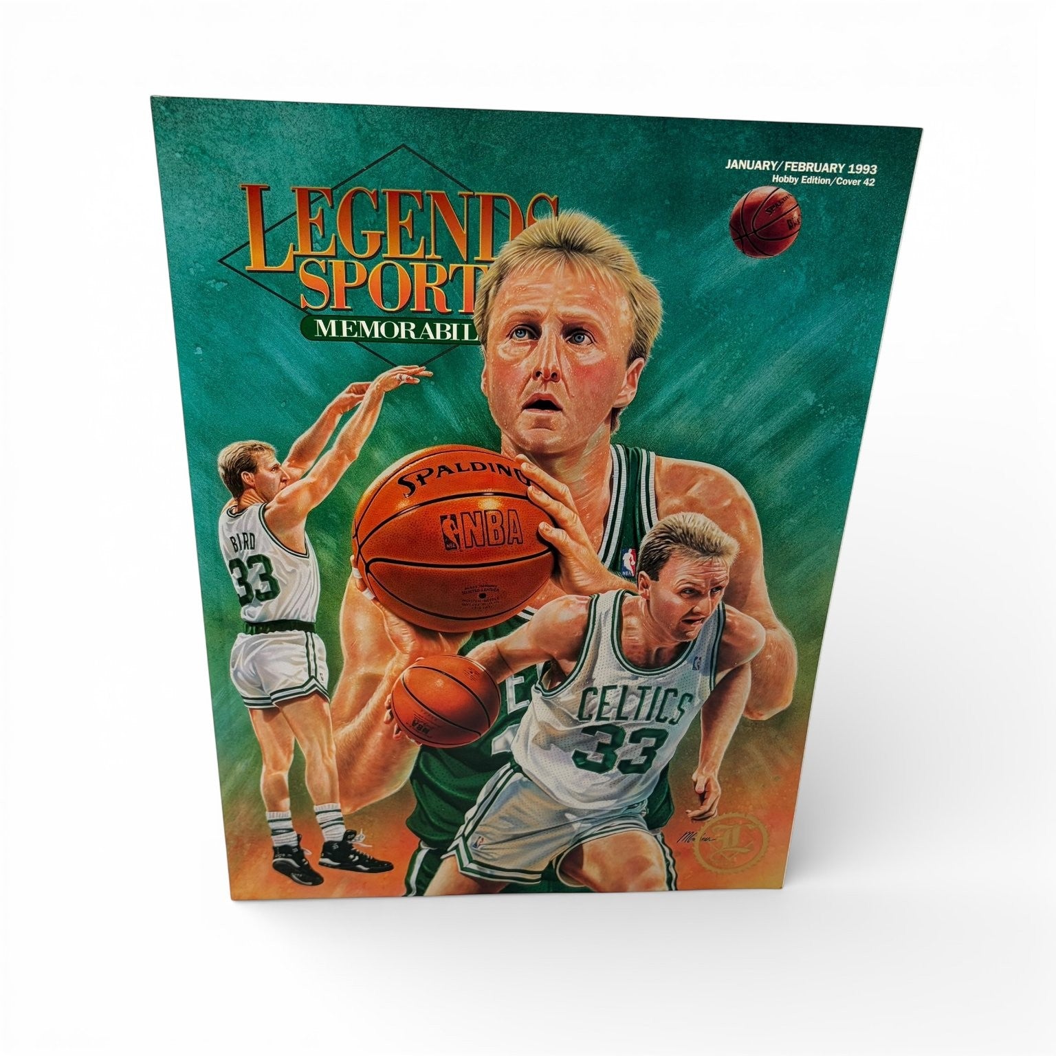 Legends Sports Memorabilia Jan/Feb 1993 Larry Bird 22K Gold Foil COA with Cards