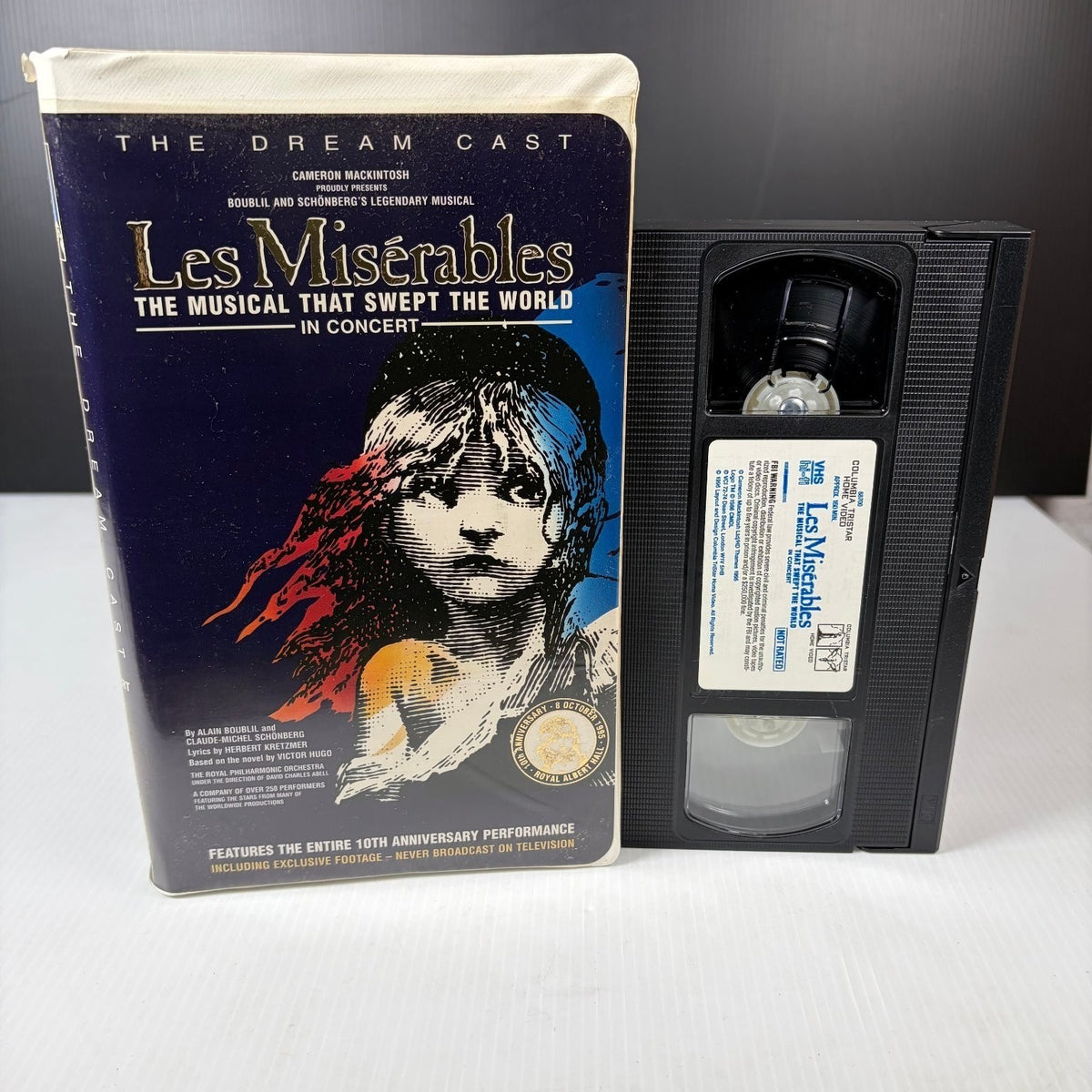 Les Misérables VHS 1995 Musical 10th Anniversary Concert Columbia TriStar