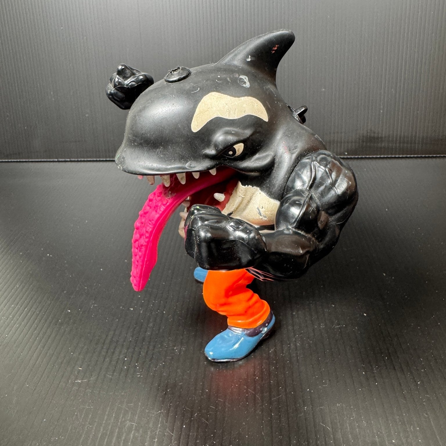 Moby Lick Street Sharks Orca Action Figure Vintage 1995 Mattel Toy with Wear