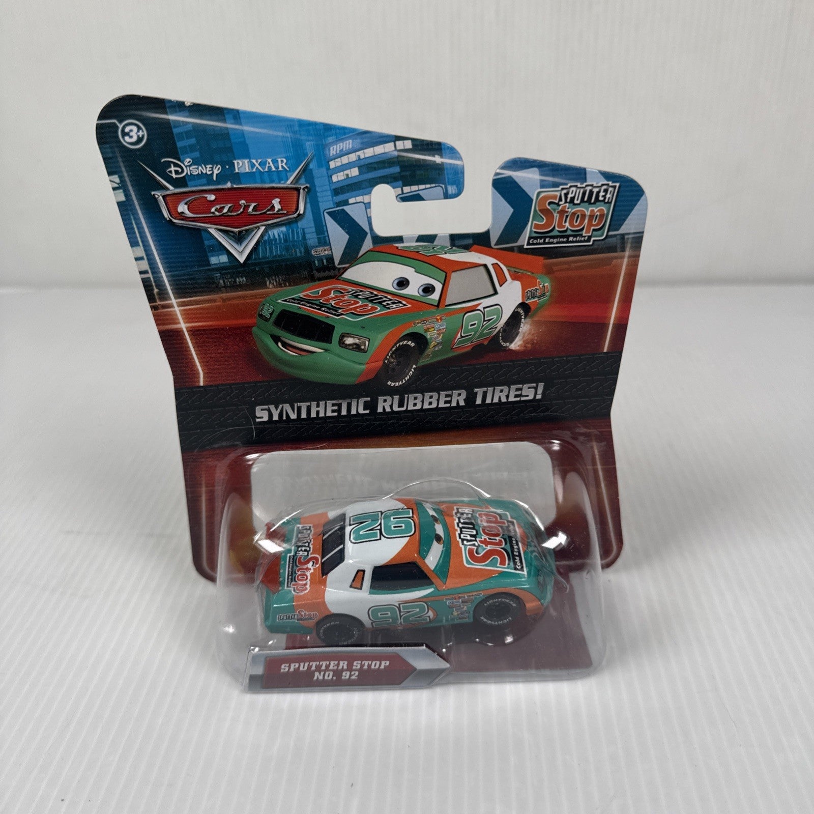 Disney Pixar Cars Sputter Stop No. 92 Synthetic Rubber Tires Kmart 2008 New