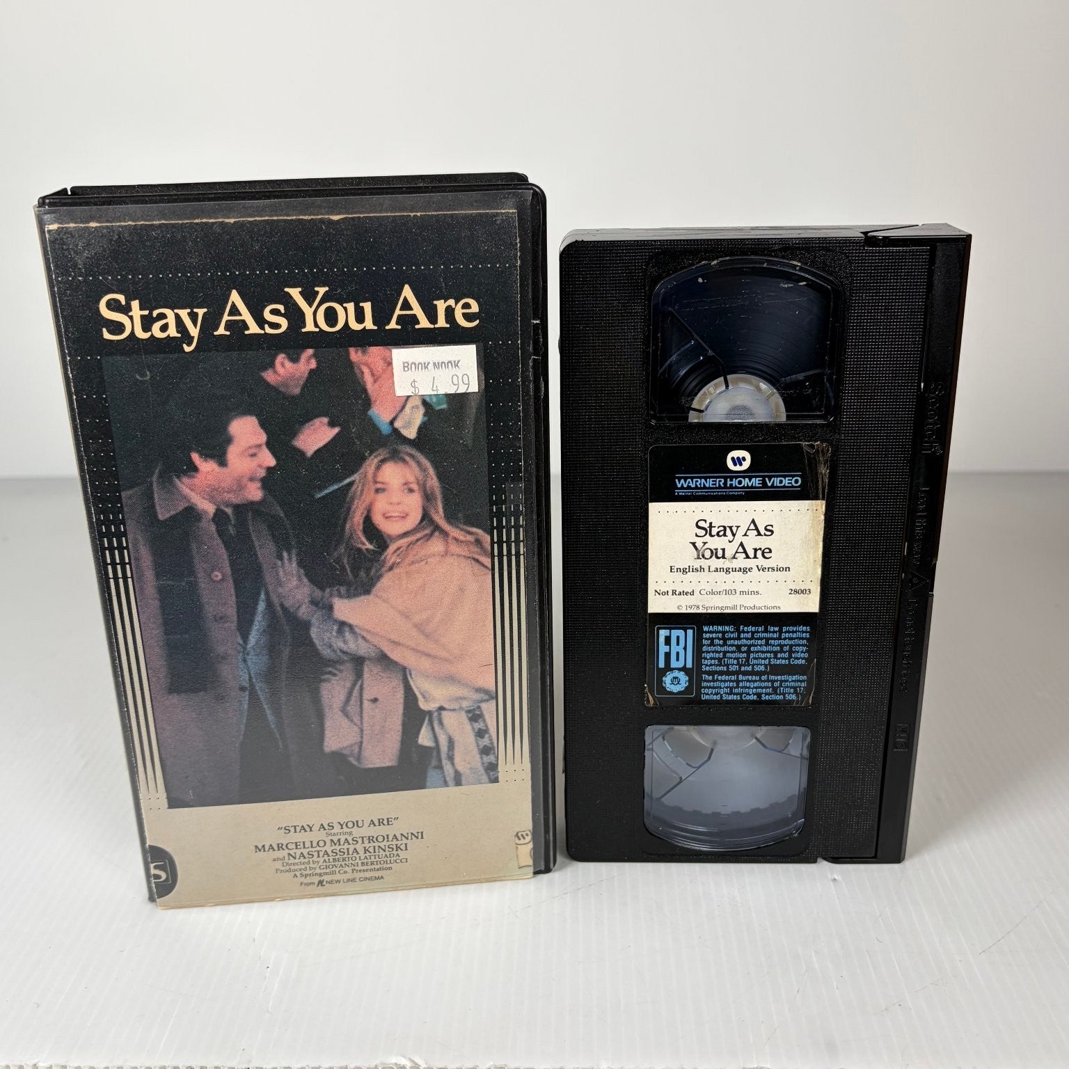 Stay As You Are VHS 1978 Romance Nastassja Kinski Warner Home Video Clamshell