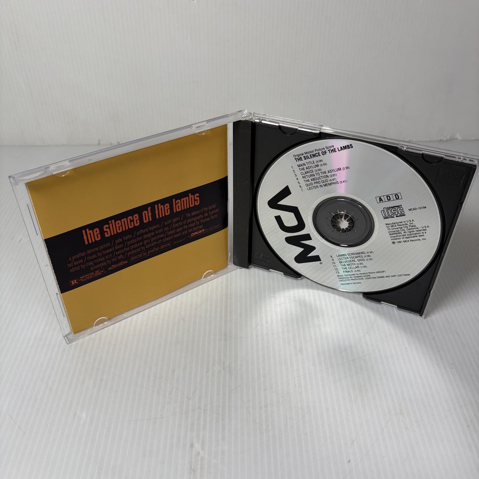 The Silence of the Lambs Original Motion Picture Score CD Howard Shore MCA 1991
