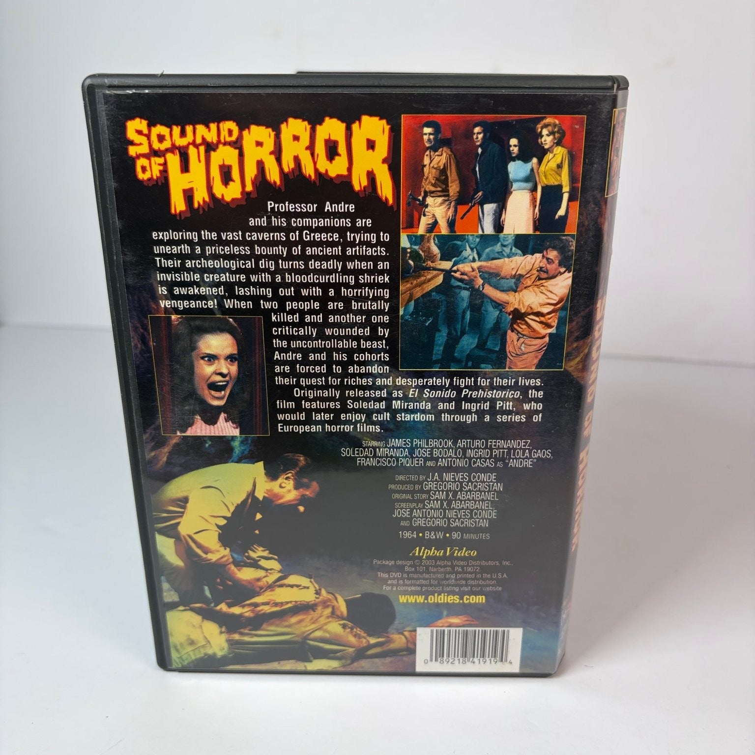 Sound of Horror DVD 1964 James Philbrook Ingrid Pitt J.A. Nieves Conde Classic