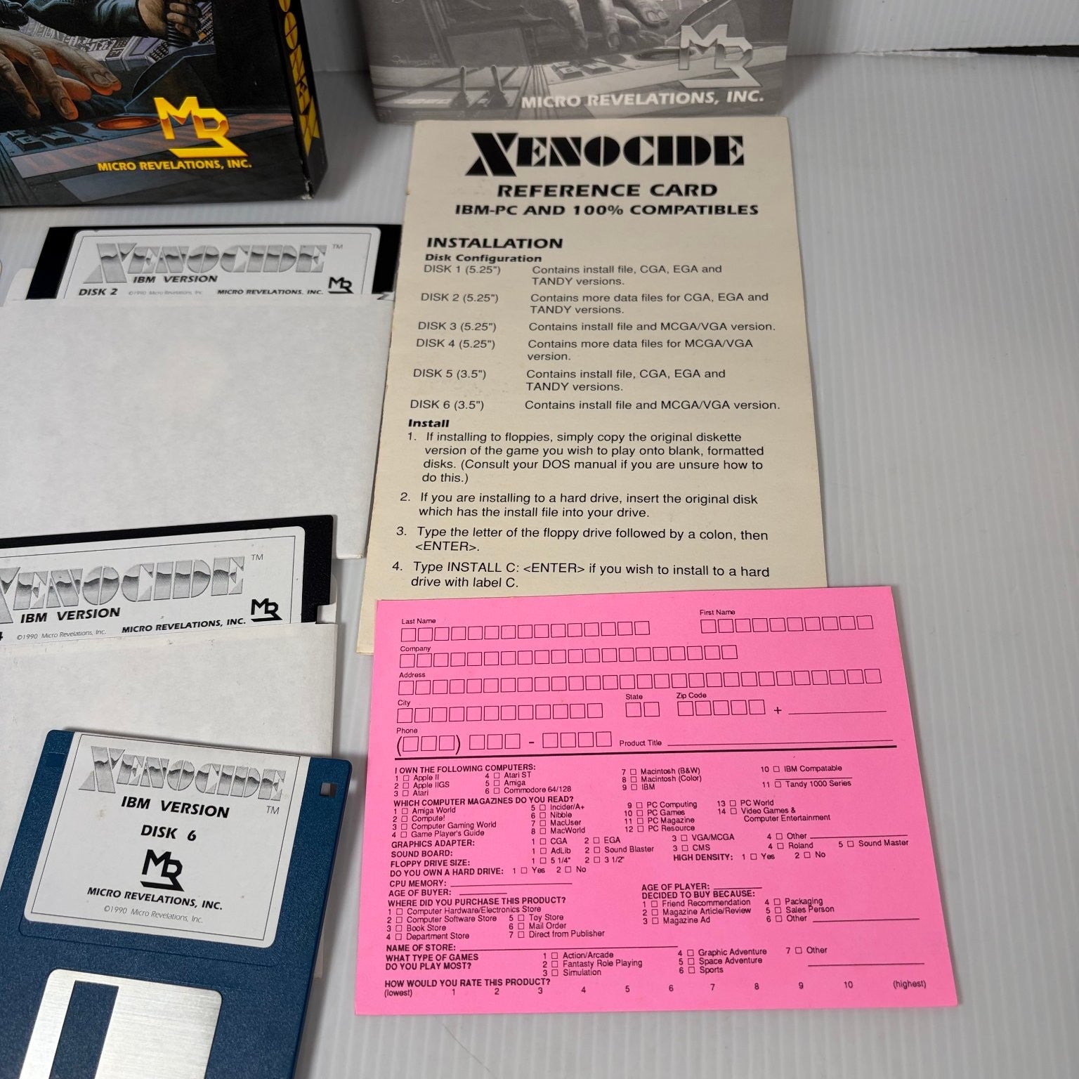 Xenocide IBM PC Video Game Big Box Complete 256 Color Brian Greenstone
