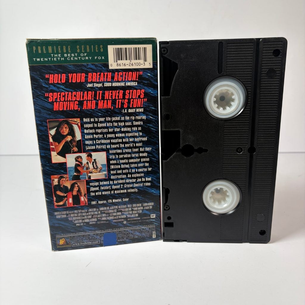 Speed 2 Cruise Control VHS Sandra Bullock Jason Patric 1997 Premiere Series