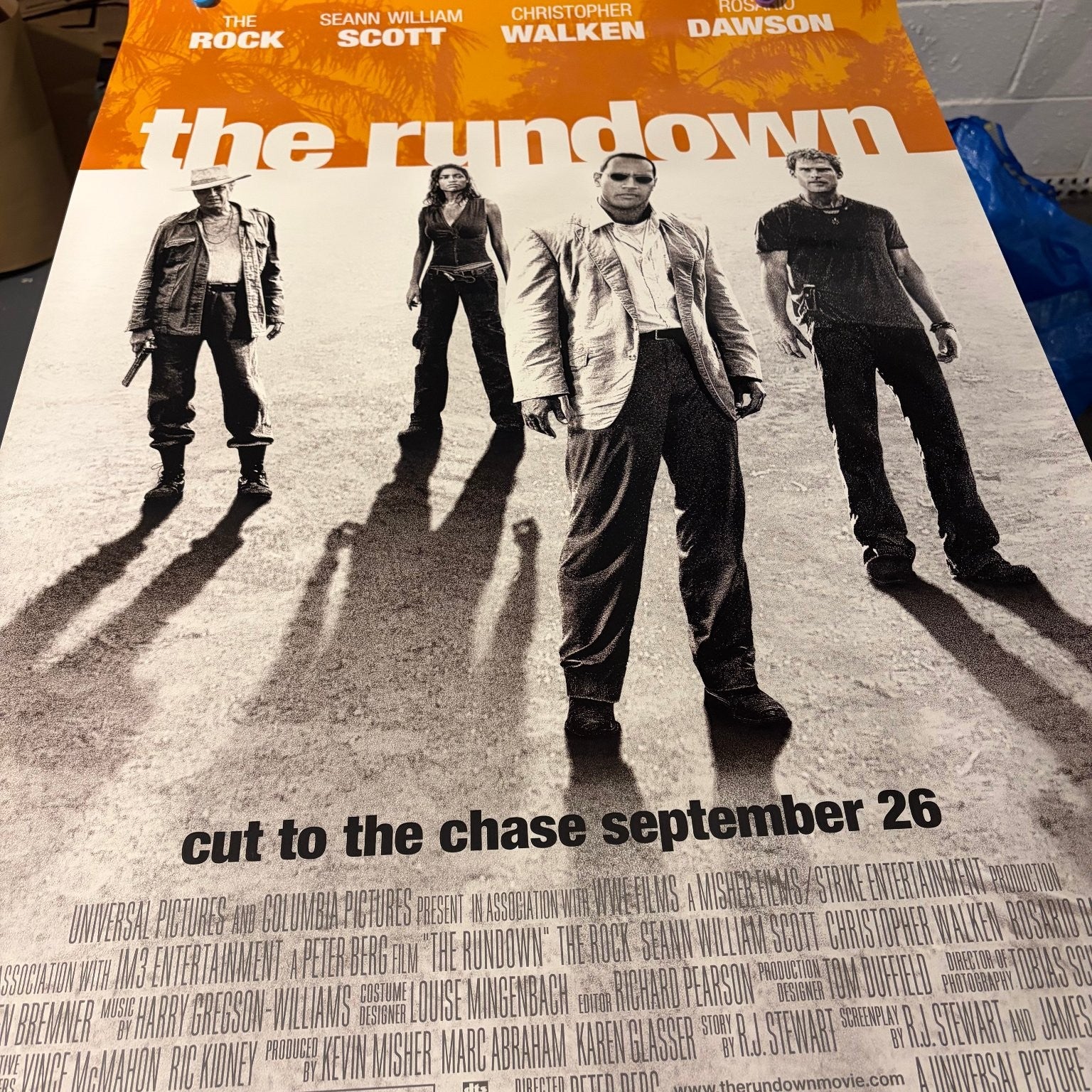 The Rundown 2003 One Sheet Movie Poster Original Double-Sided The Rock