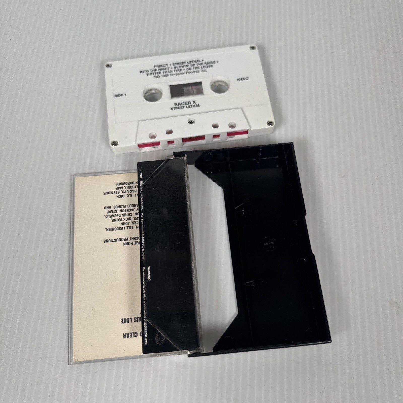 Cassette RACER X Street Lethal w/Paul Gilbert 1986 Heavy Metal Speed Shrapnel Re