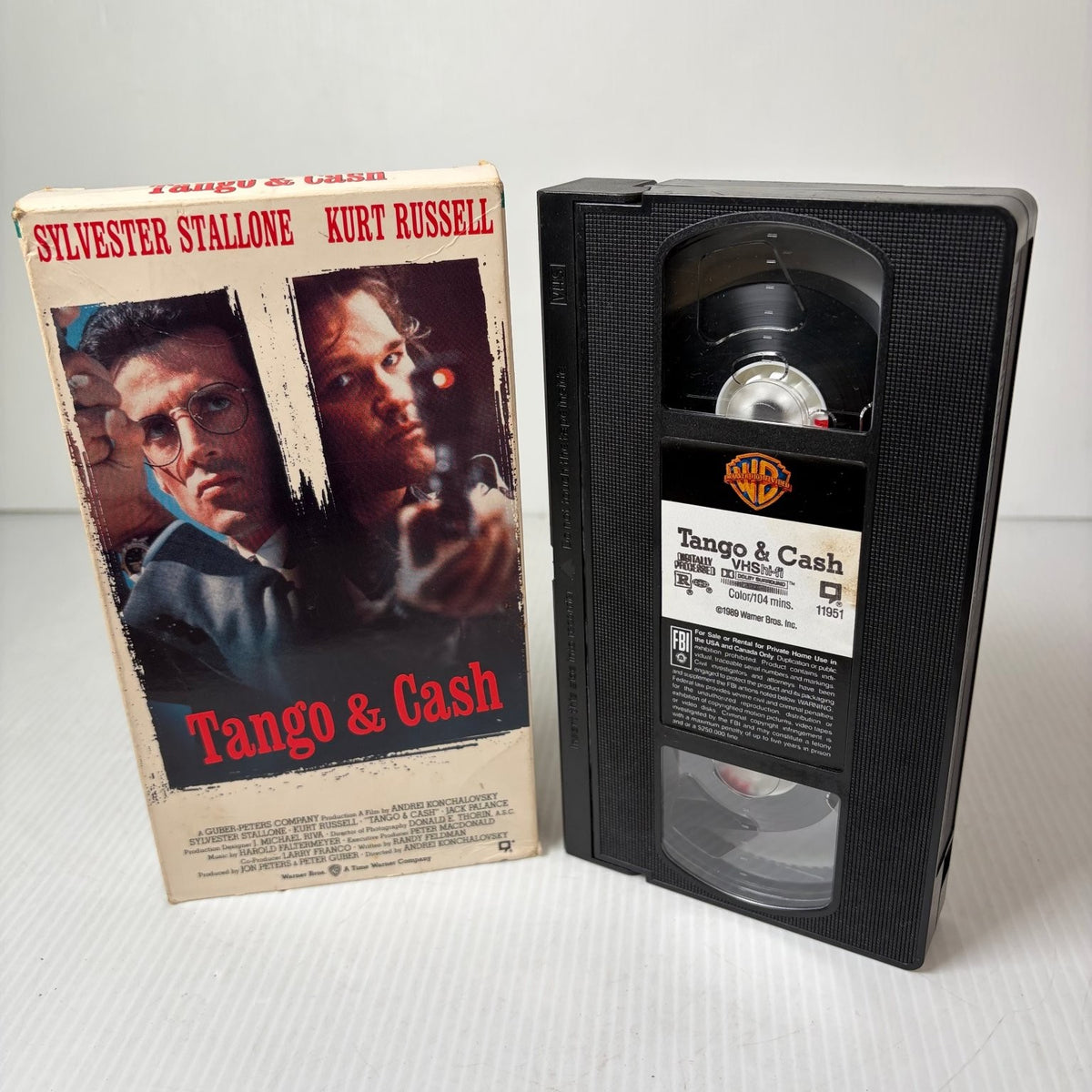 Tango & Cash VHS 1989 Action Comedy Sylvester Stallone Warner Home Video