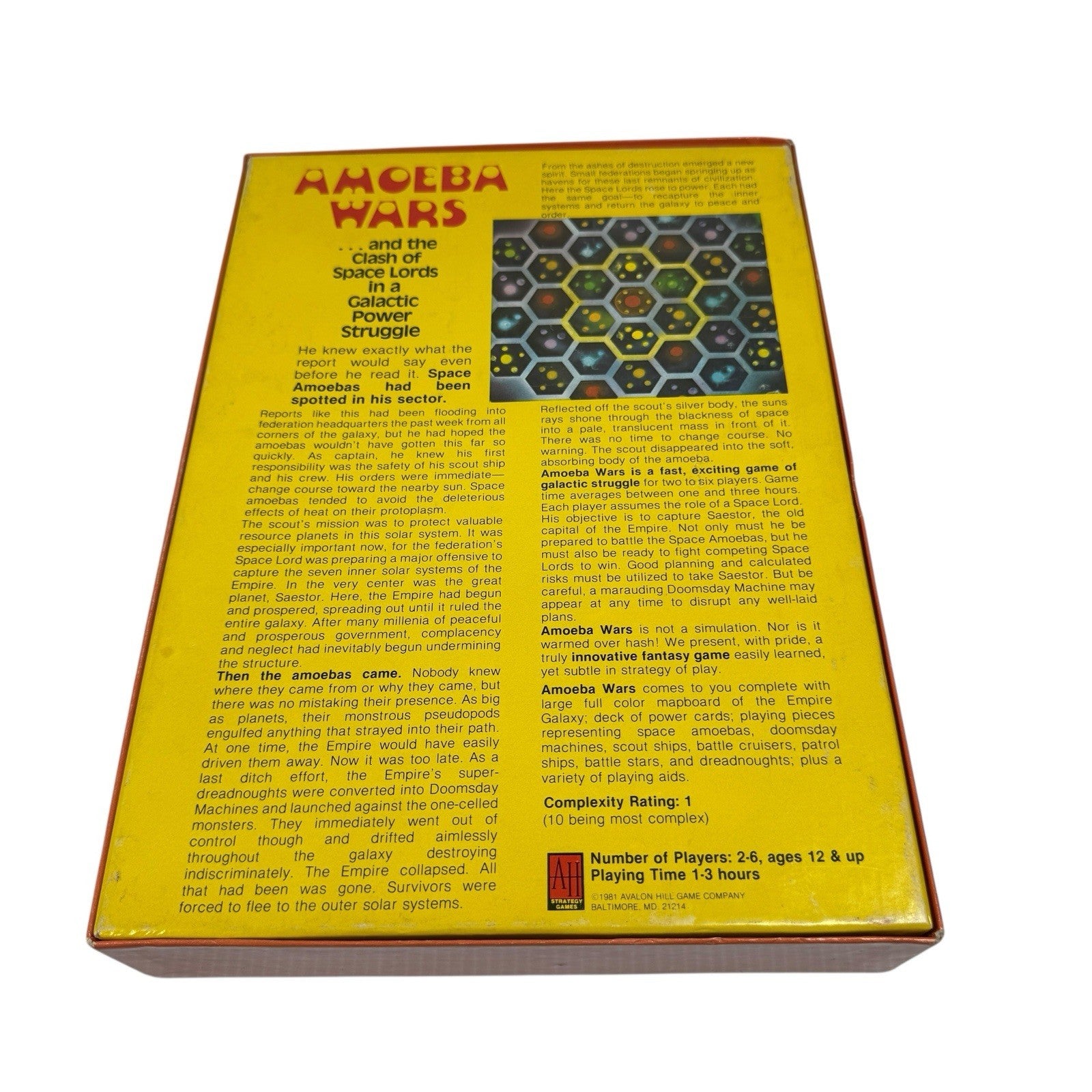 Amoeba Wars: Game of Galactic Conquest - Avalon Hill Bookcase Game 1981