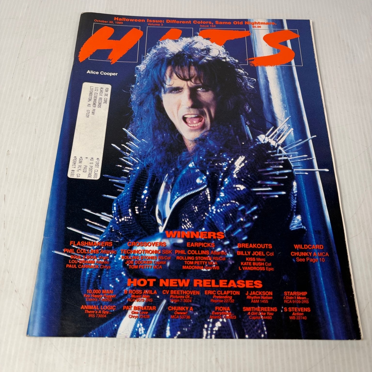 HITS Magazine October 30 1989 Alice Cooper Halloween Issue Music