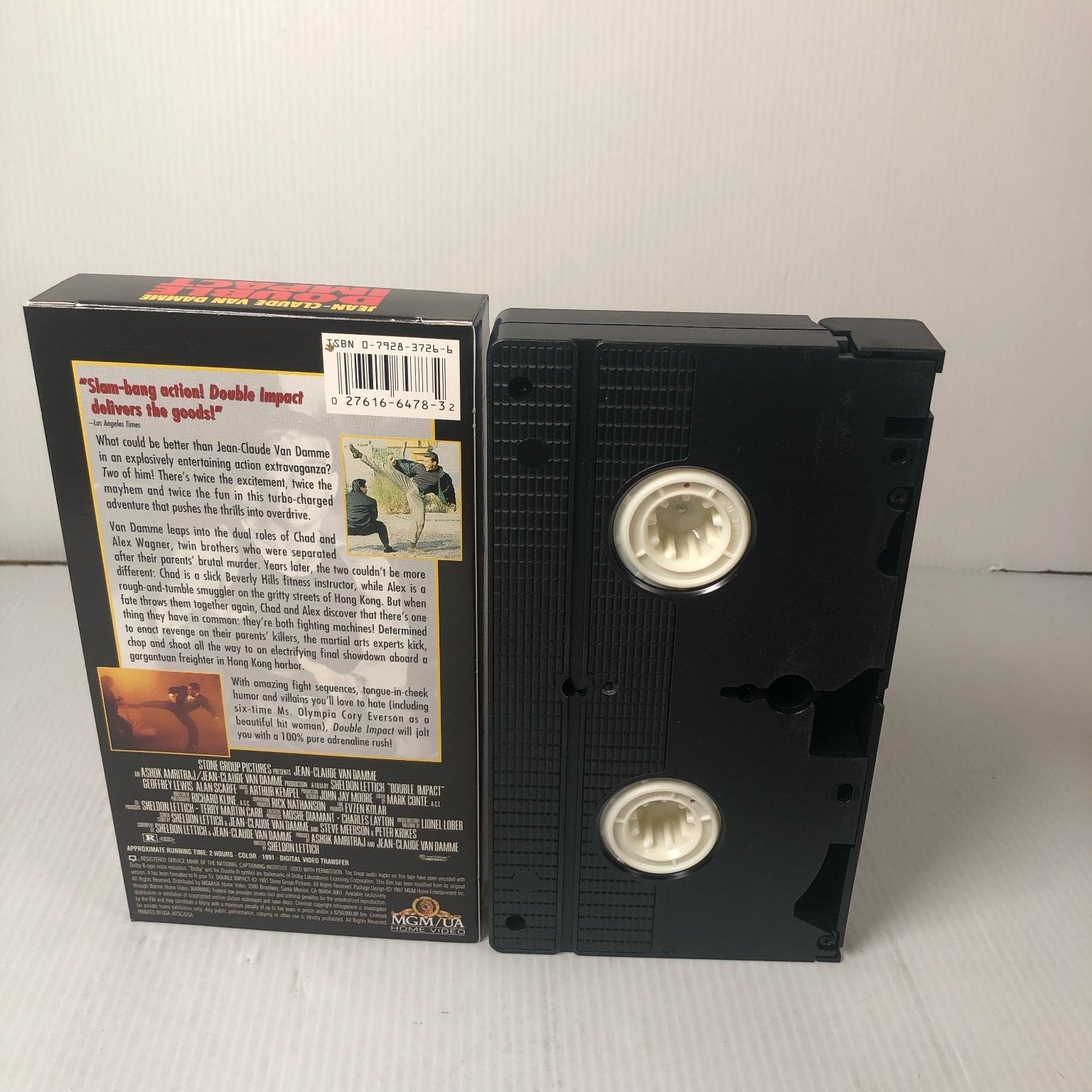 Double Impact VHS 1991 Action Van Damme MGM/UA Movie Time