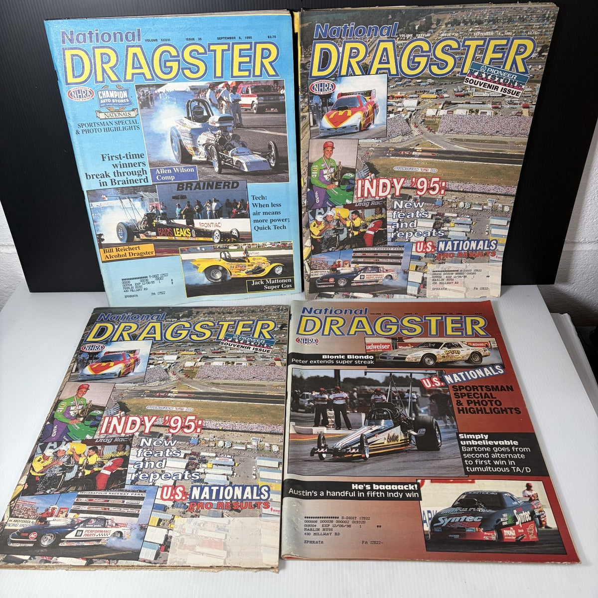 Lot of 20 National Dragster Magazine May - July 1995 NHRA Racing