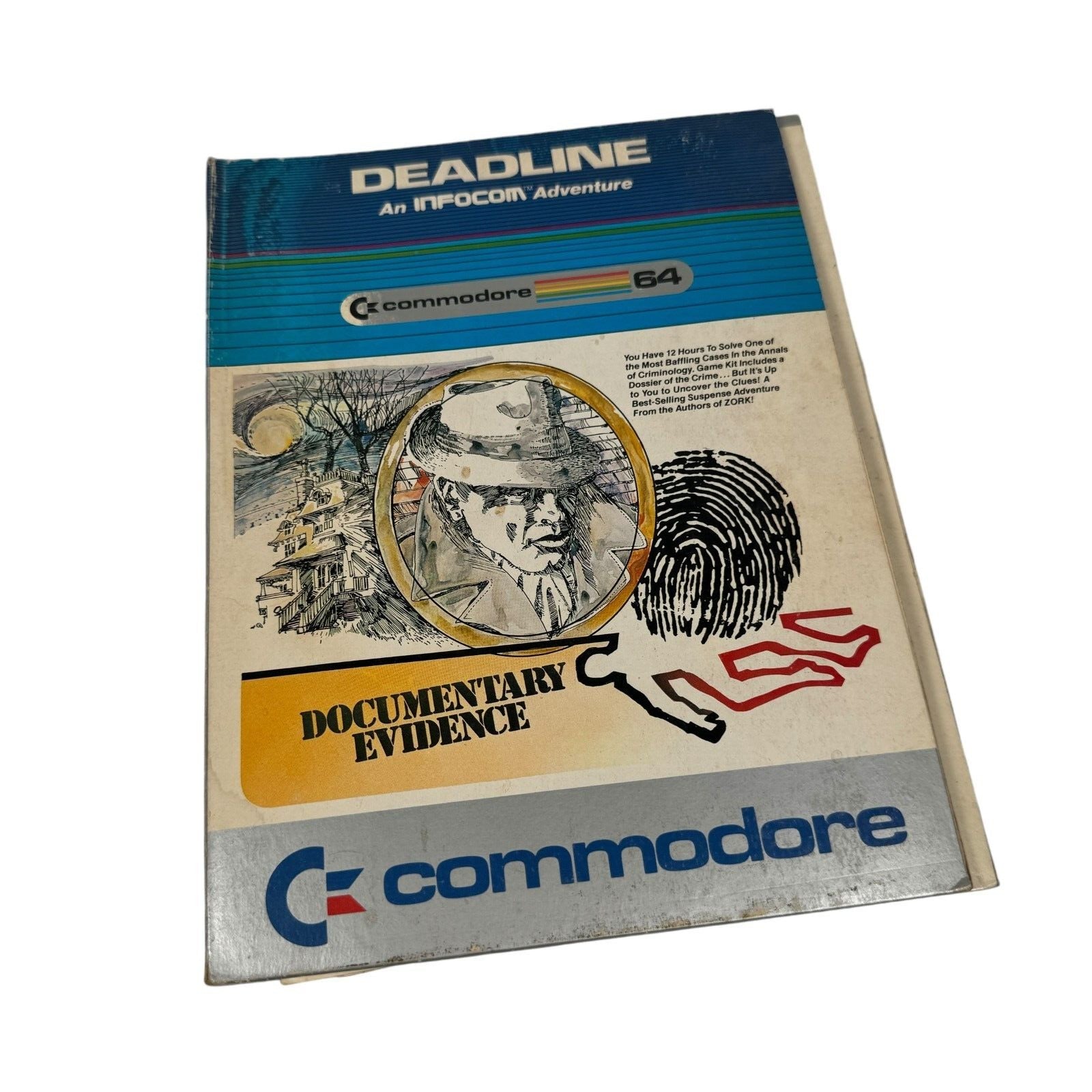 Deadline Infocom Text Adventure for Commodore 64 Complete CIB Folder Box