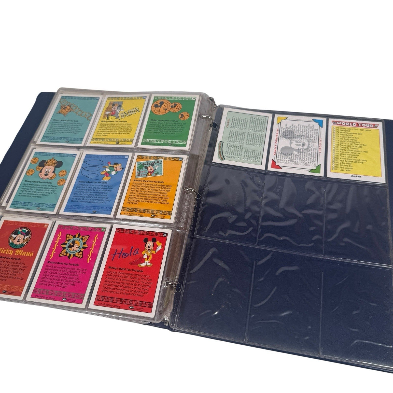 Vintage Impel Disney Collector’s Card Set Nearly Complete In Binder 201 Cards