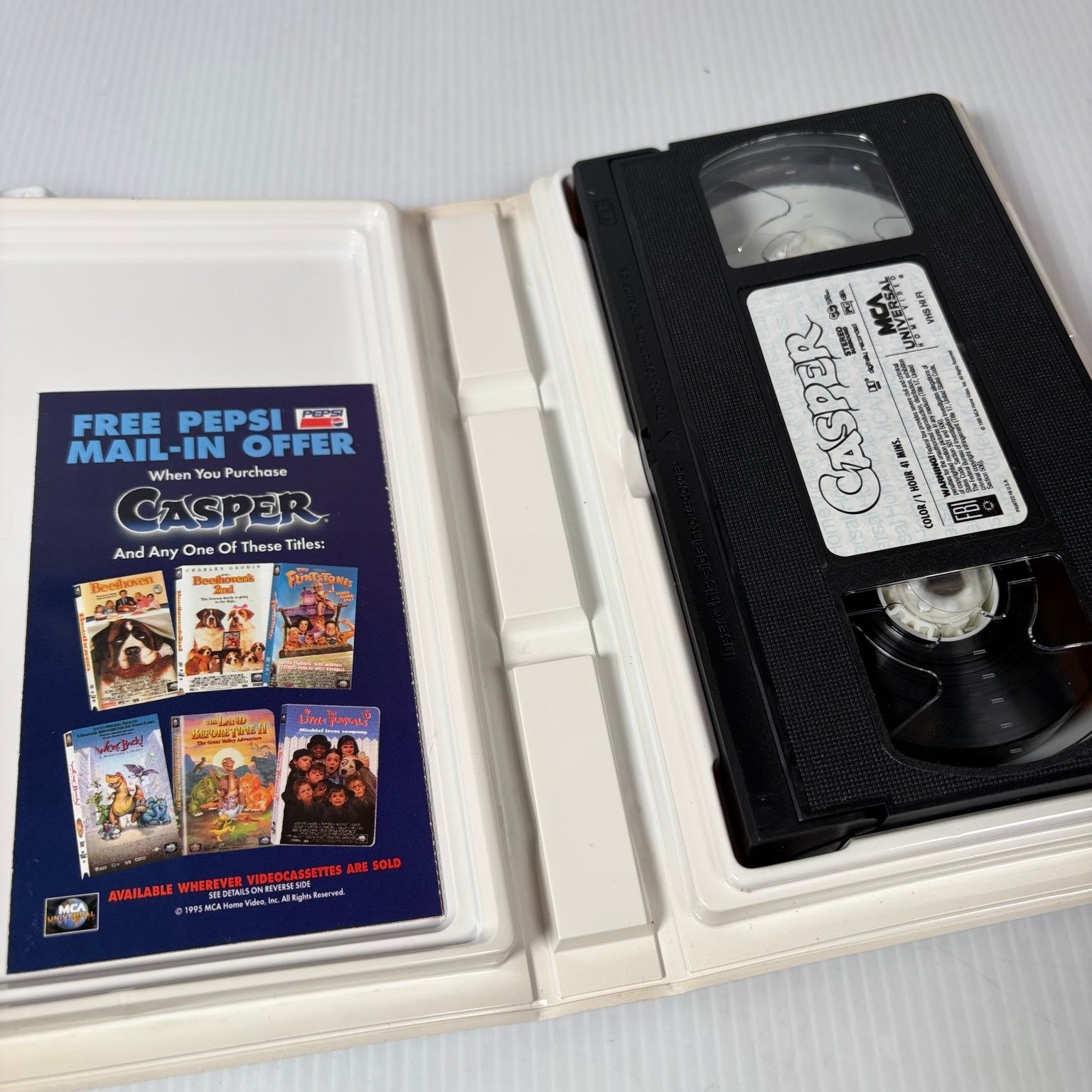 Casper VHS 1995 & Casper A Spirited Beginning 1997 Family Comedy Set MCA 20th