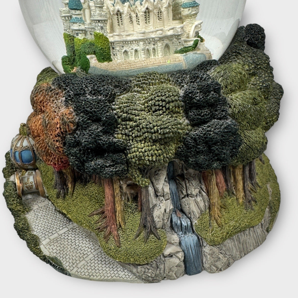 Disney Cinderella Castle VTG Musical Snow Globe So This Is Love w/ Detailed Base