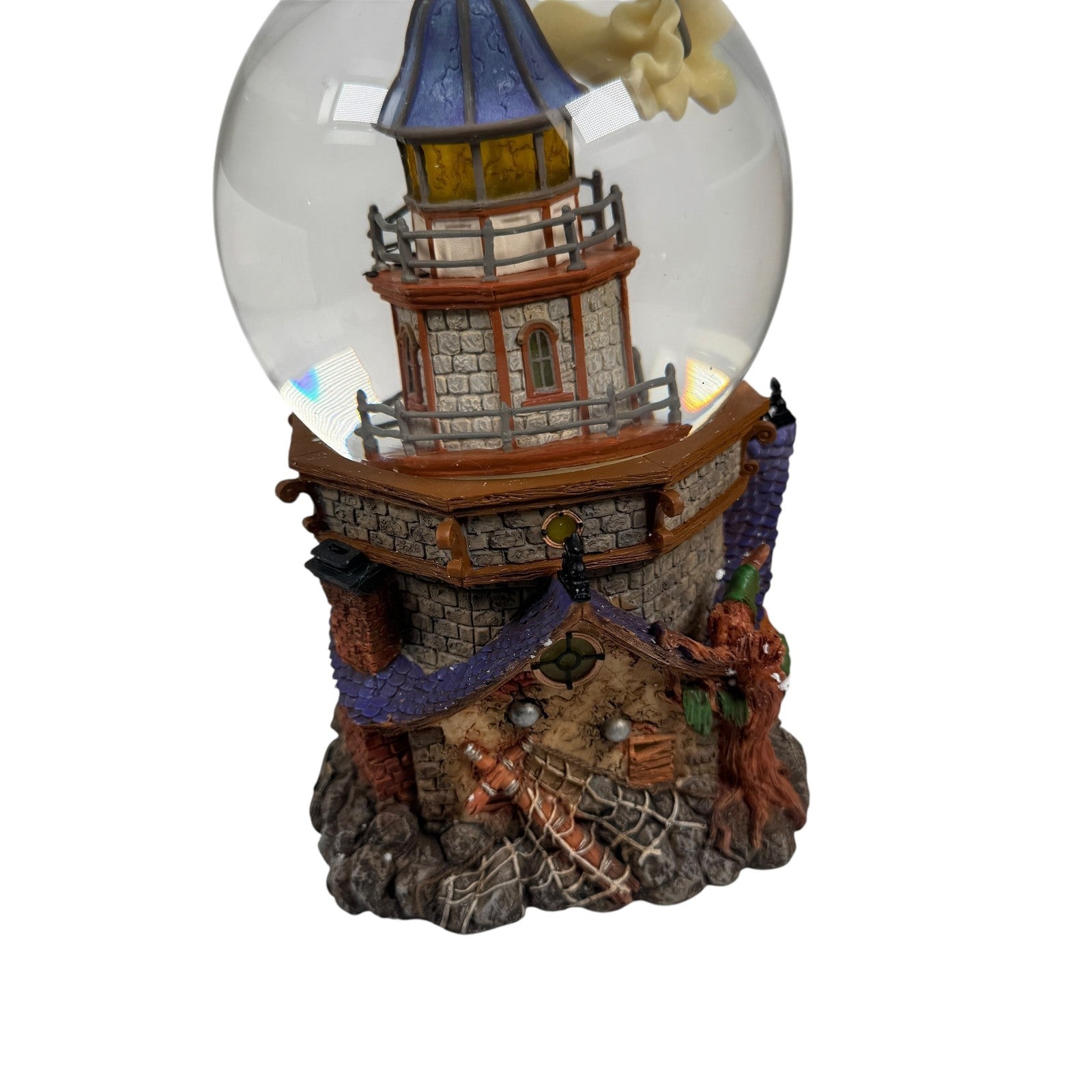 Department 56 Halloween Shipwreck Lighthouse Waterglobe Lighted w/ Glowing Ghost