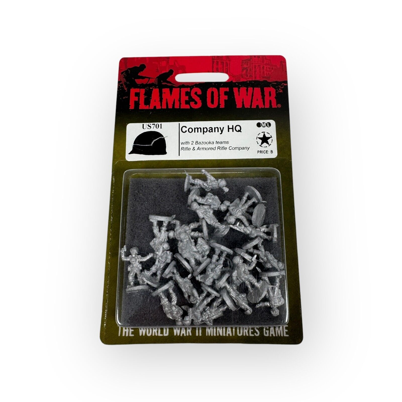 Flames of War Company HQ Rifle And Armored Rifle Company US701 Sealed NOS OOP