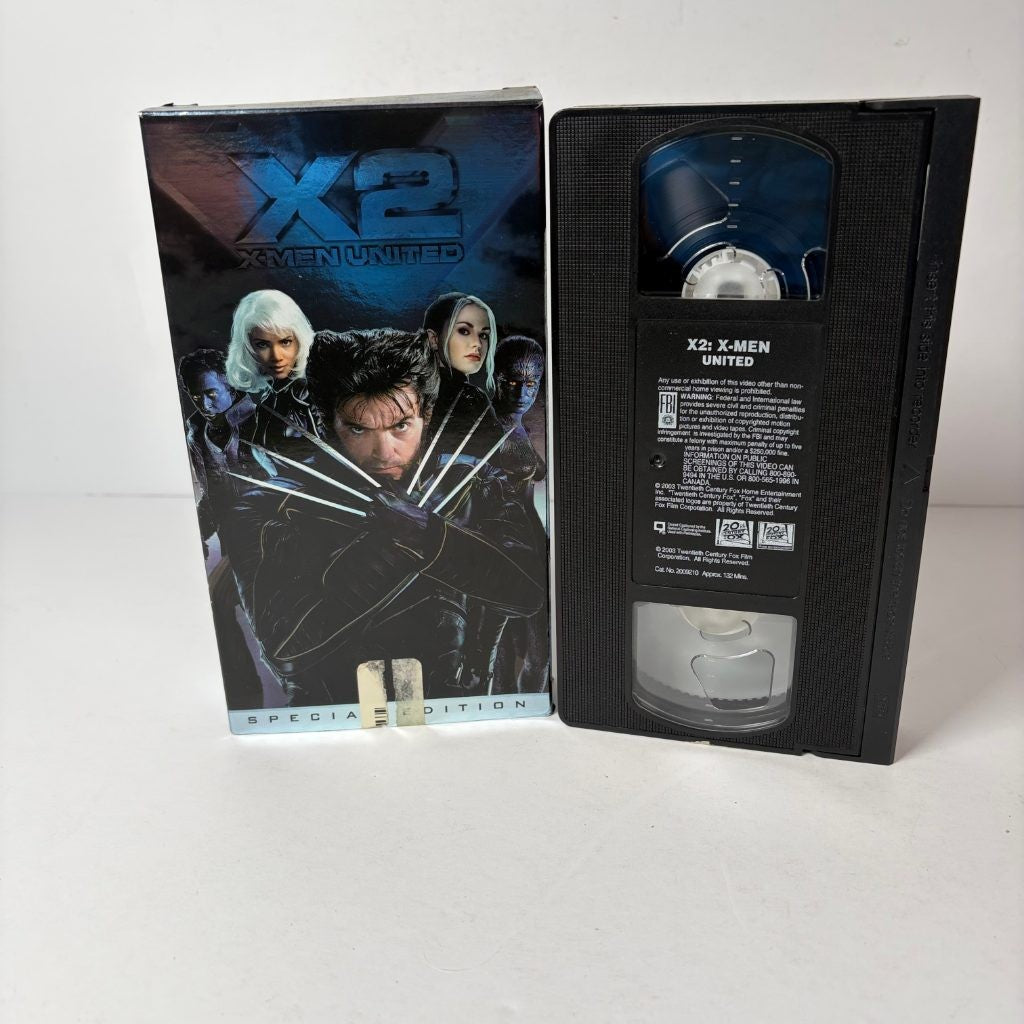 X2 X-Men United VHS 2003 Special Edition Marvel Blockbuster Ex-Rental