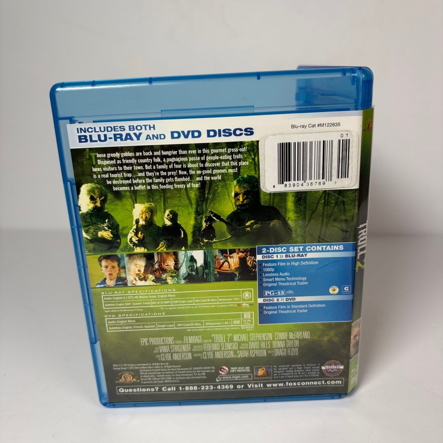 Troll 2 Blu-ray DVD 2010 20th Anniversary Nilbog Edition Horror Comedy
