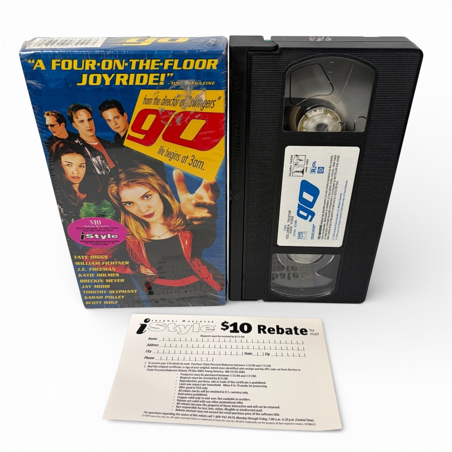 Go VHS 1999 Dark Comedy Crime Doug Liman Katie Holmes Columbia TriStar