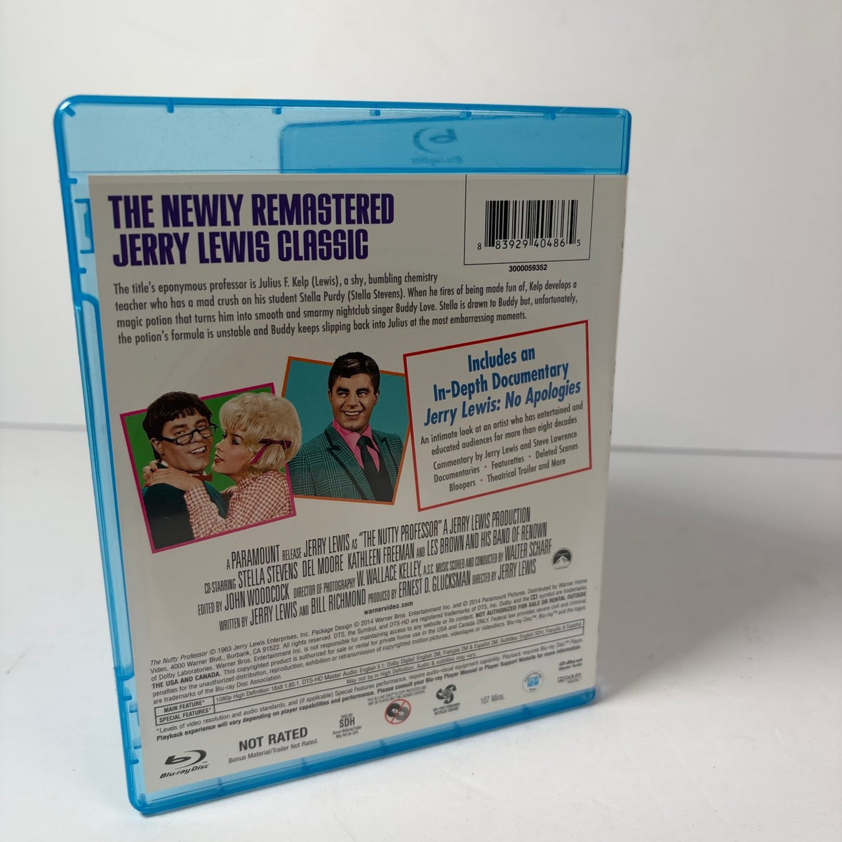 The Nutty Professor Blu-ray 1963 Remastered Classic Jerry Lewis No Apologies