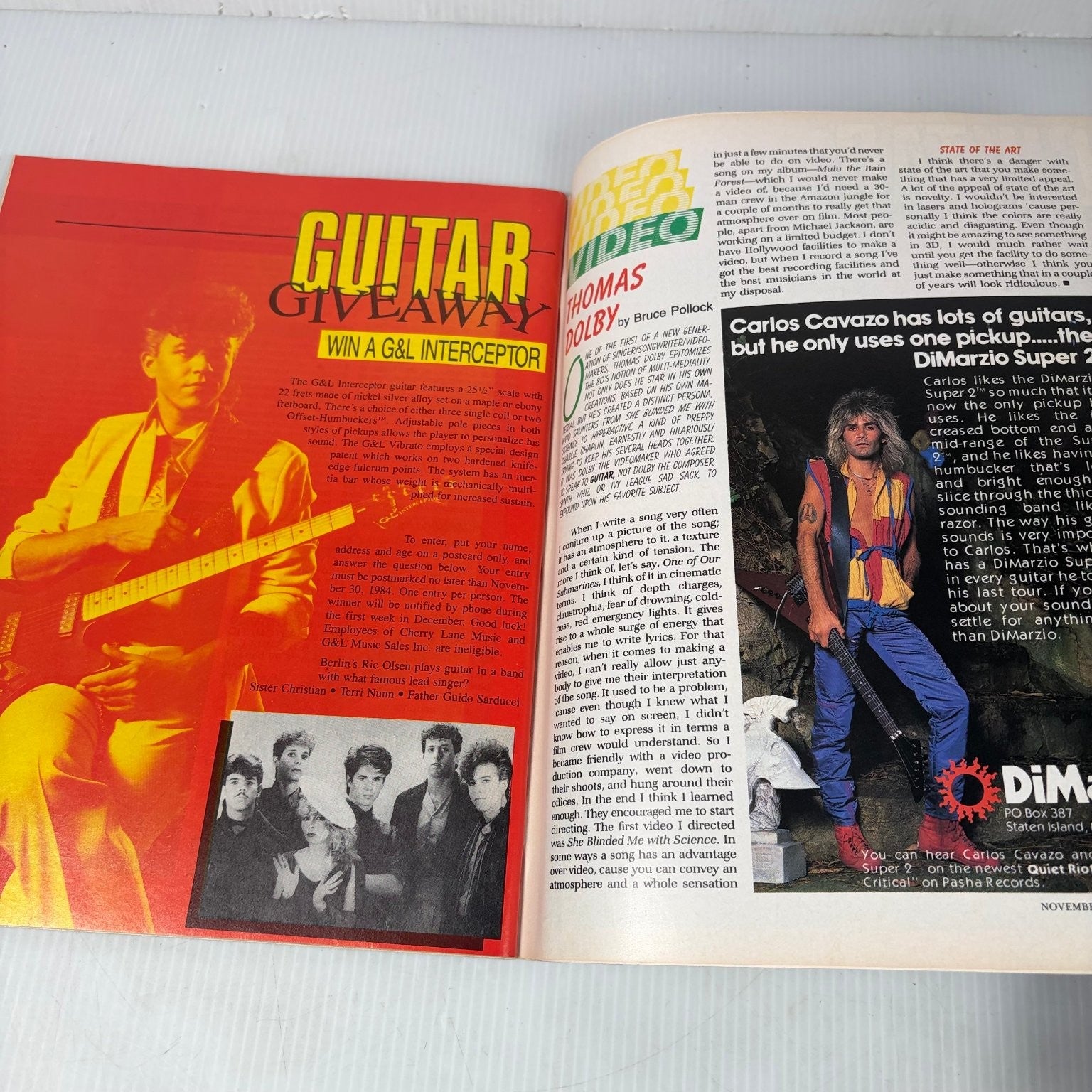 Guitar Magazine November 1984 The Year in Rock Guitar 10th Anniversary