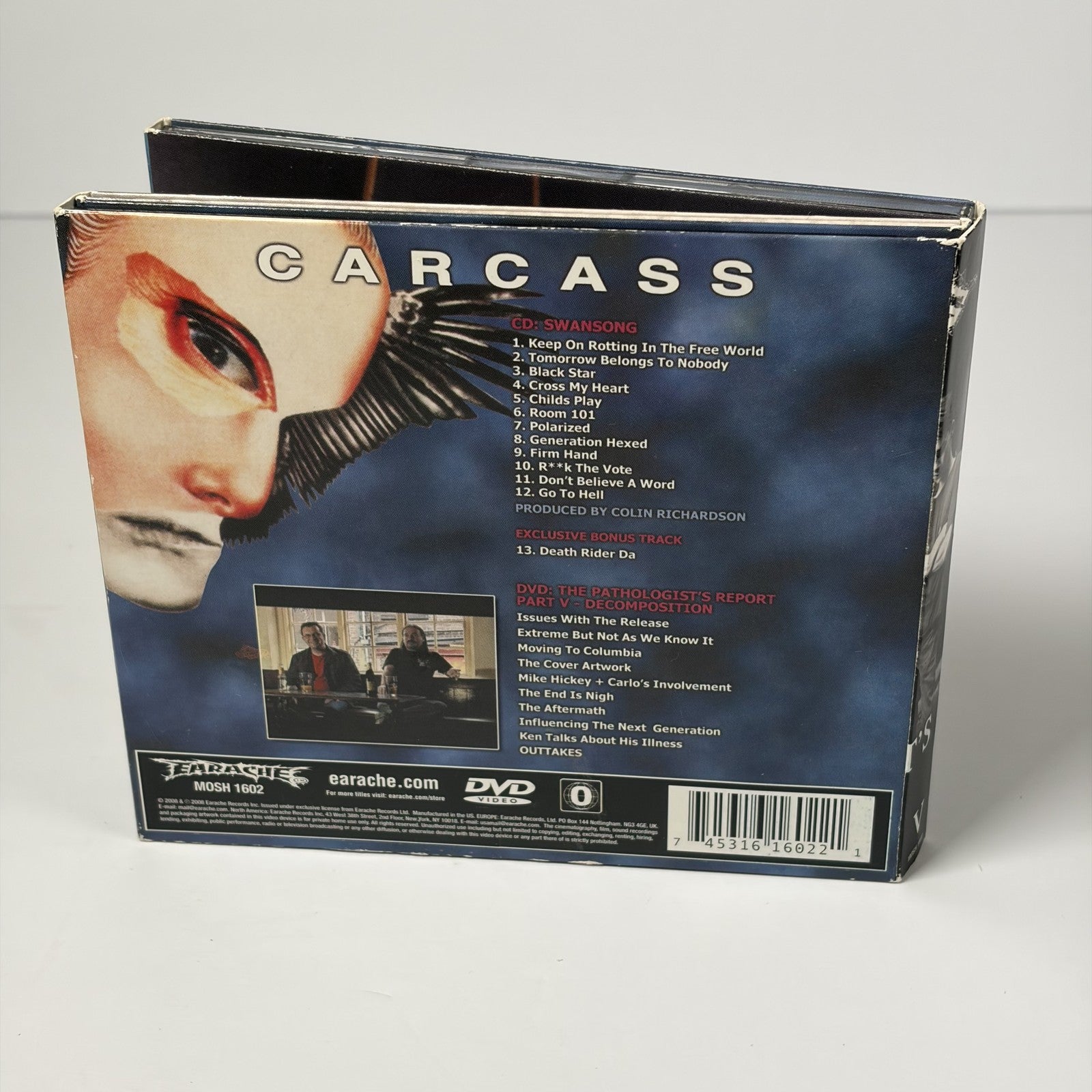 Carcass Swansong CD + DVD Digipak Earache Records MOSH 1602 Death Metal