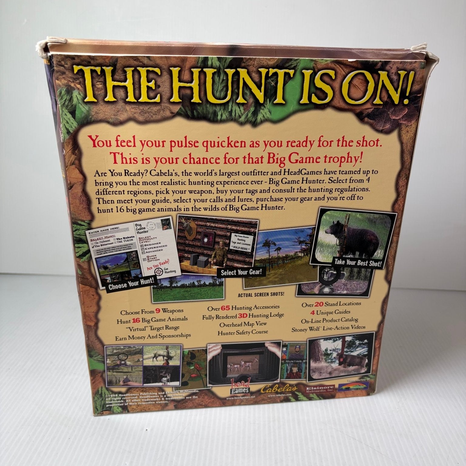Cabela's Big Game Hunter Big Box PC CD-ROM Windows 95 Hunting Video Game FPS