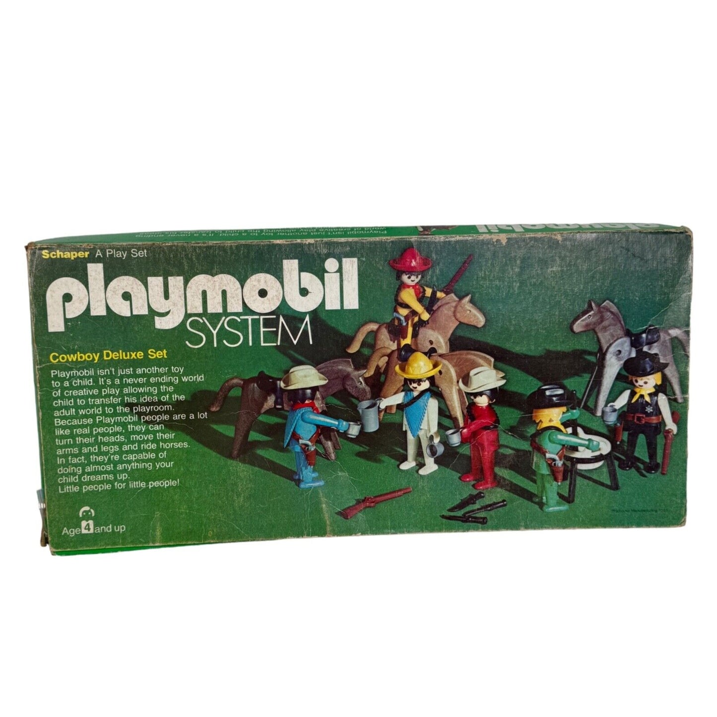 1976 Playmobil Schaper Play Set Cowboy Deluxe Set Incomplete with box