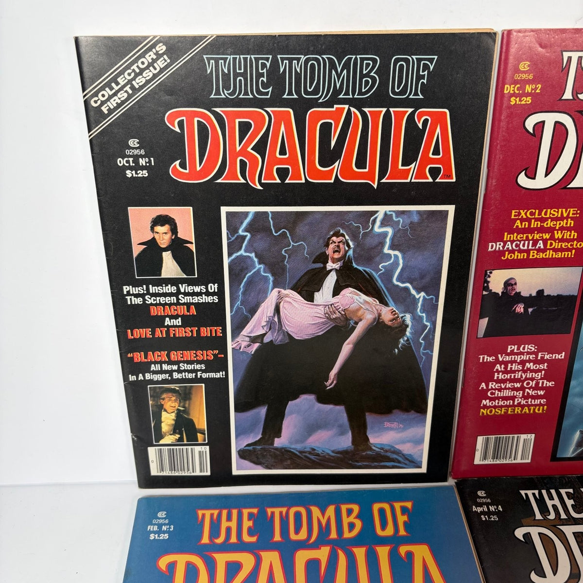 The Tomb of Dracula Magazine Lot of 4 Issues #1-4 Horror Vampire Comics