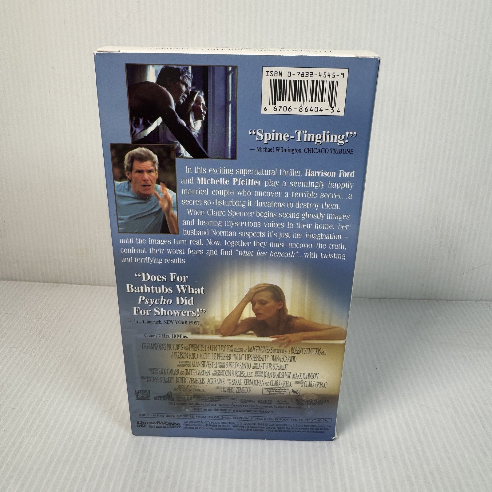 Vintage What Lies Beneath VHS Harrison Ford Michelle Pfeiffer Thriller Movie 200