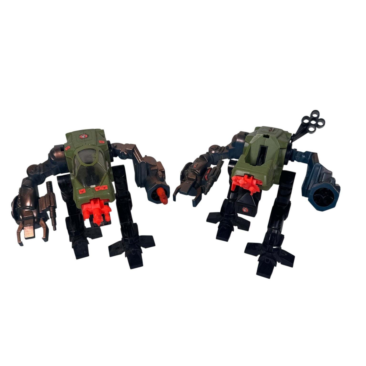 Vintage Lot of 2 Battletech Bushwacker Vehicle Suits Tyco Figures (Incomplete)