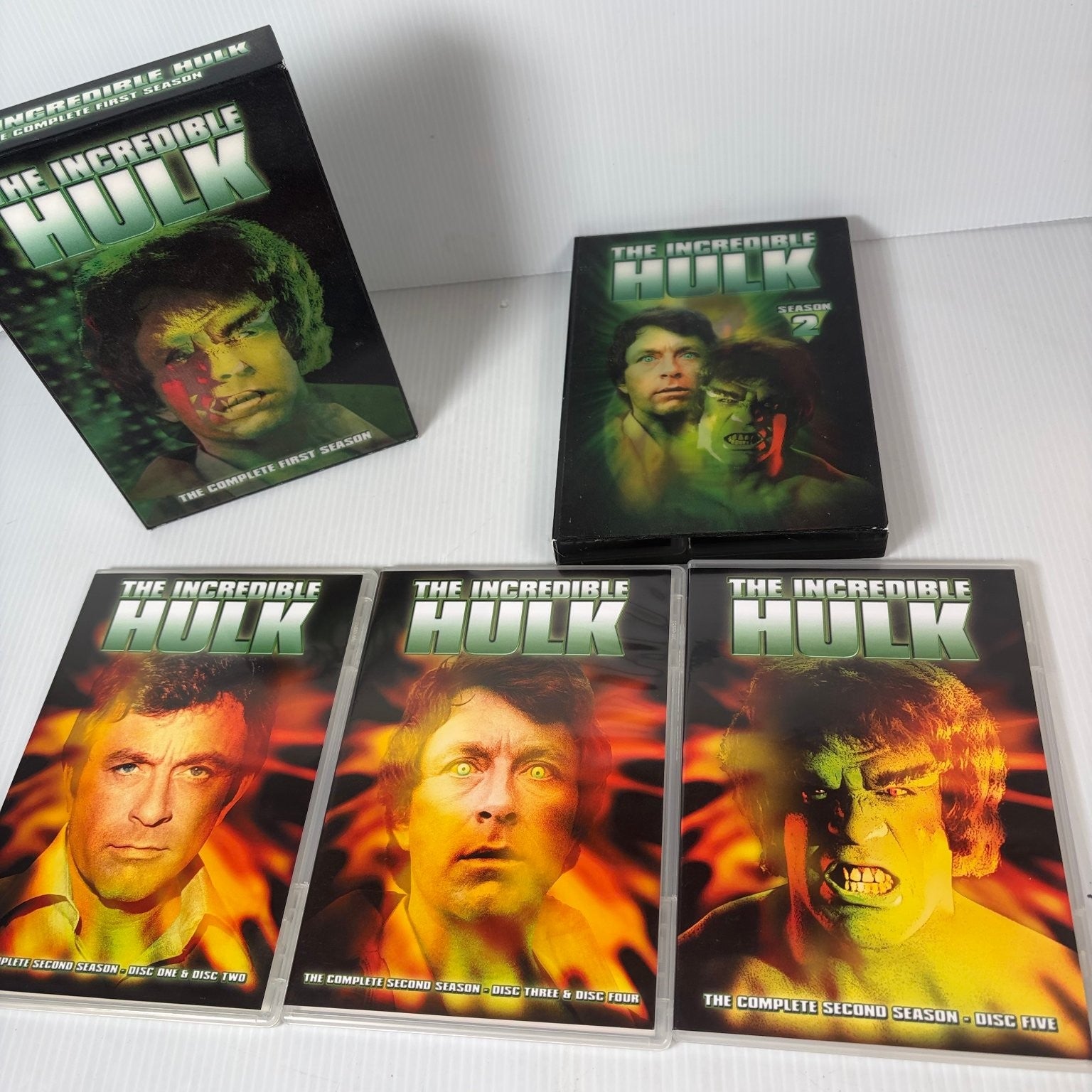 The Incredible Hulk Seasons 1 & 2 DVD Bill Bixby Lou Ferrigno Marvel TV Show