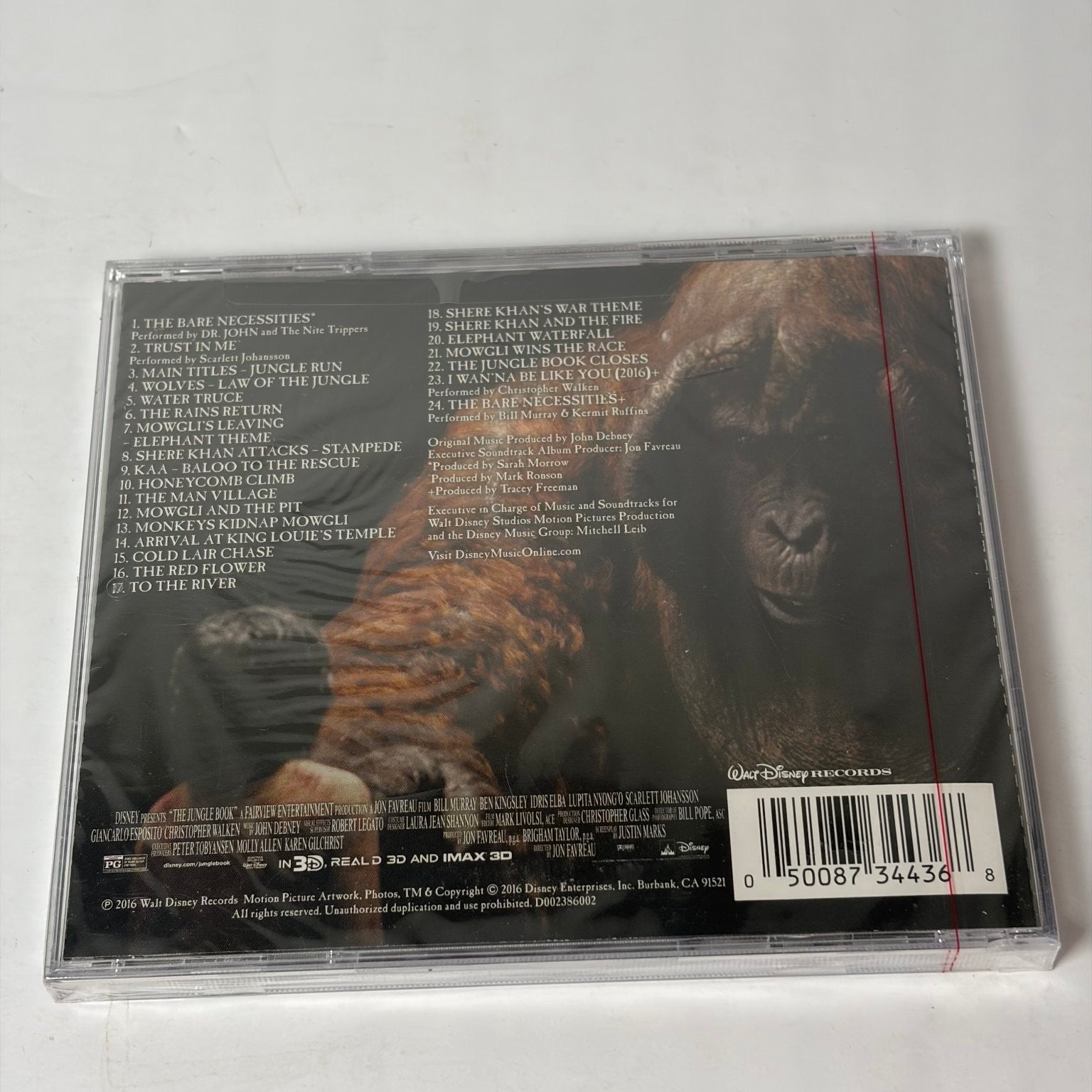 Jungle Book Original Soundtrack CD 2016 Disney Film Score John Debney