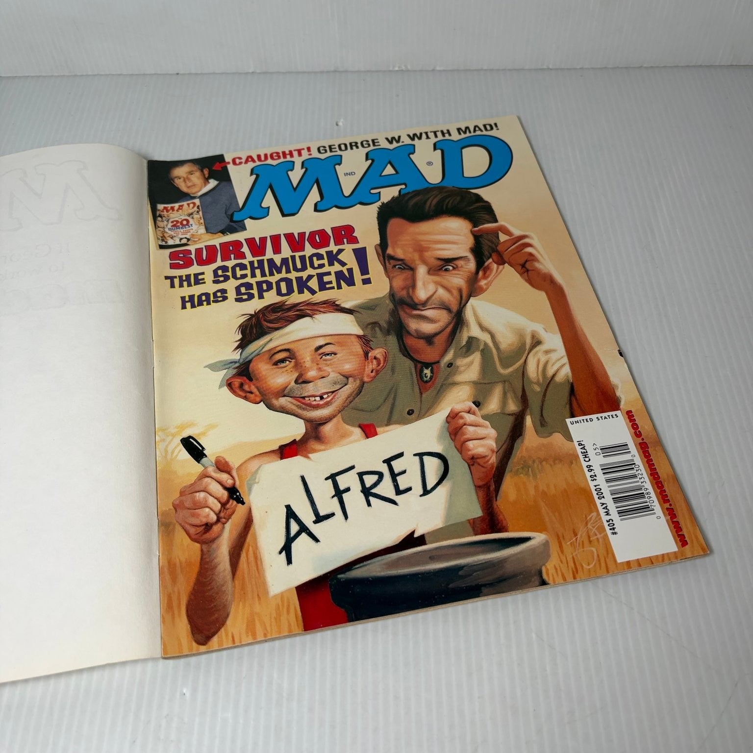 MAD Magazine May 2001 #405 Survivor George W Bush Alfred E Neuman Humor