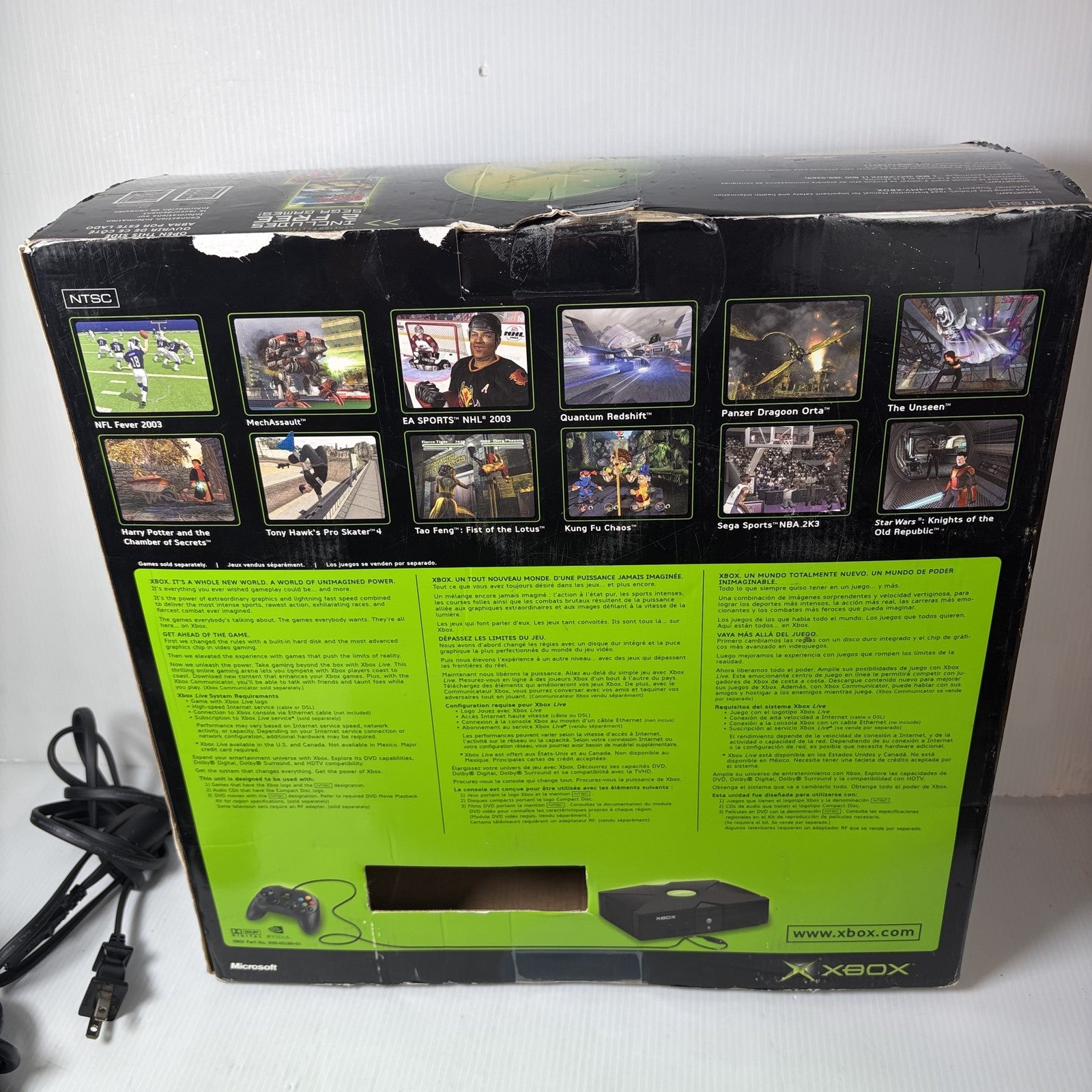 Microsoft Xbox Original Console System in Original Box Tested & Working