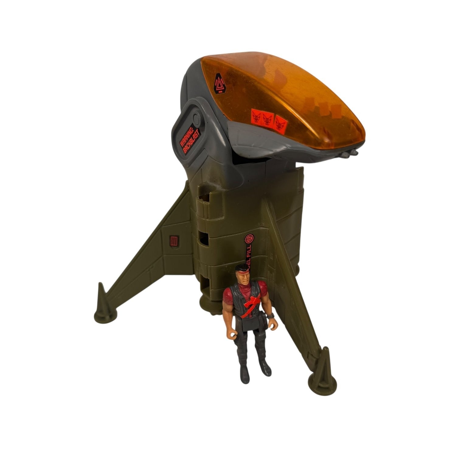 Vintage Battletech Banshee Vehicle with Sakamoto Pilot Incomplete Tyco Figure