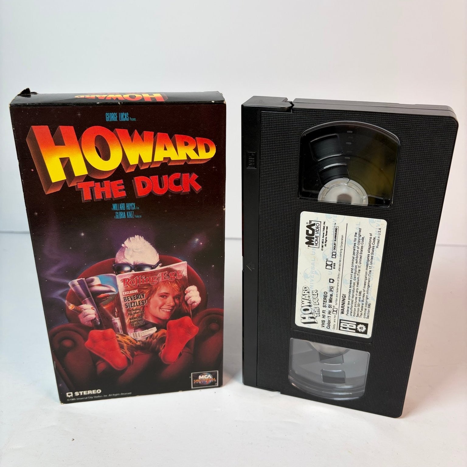 Howard the Duck VHS 1986 Sci-Fi Comedy George Lucas MCA Universal Original