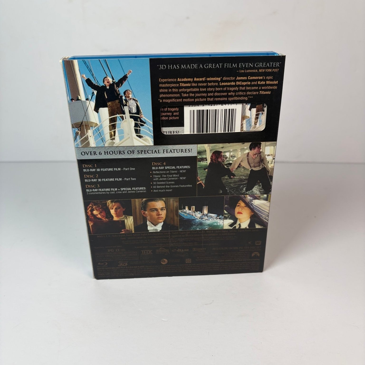 Titanic Blu-ray 3D (2012) Limited Edition DiCaprio Winslet Cameron 4-Disc Set