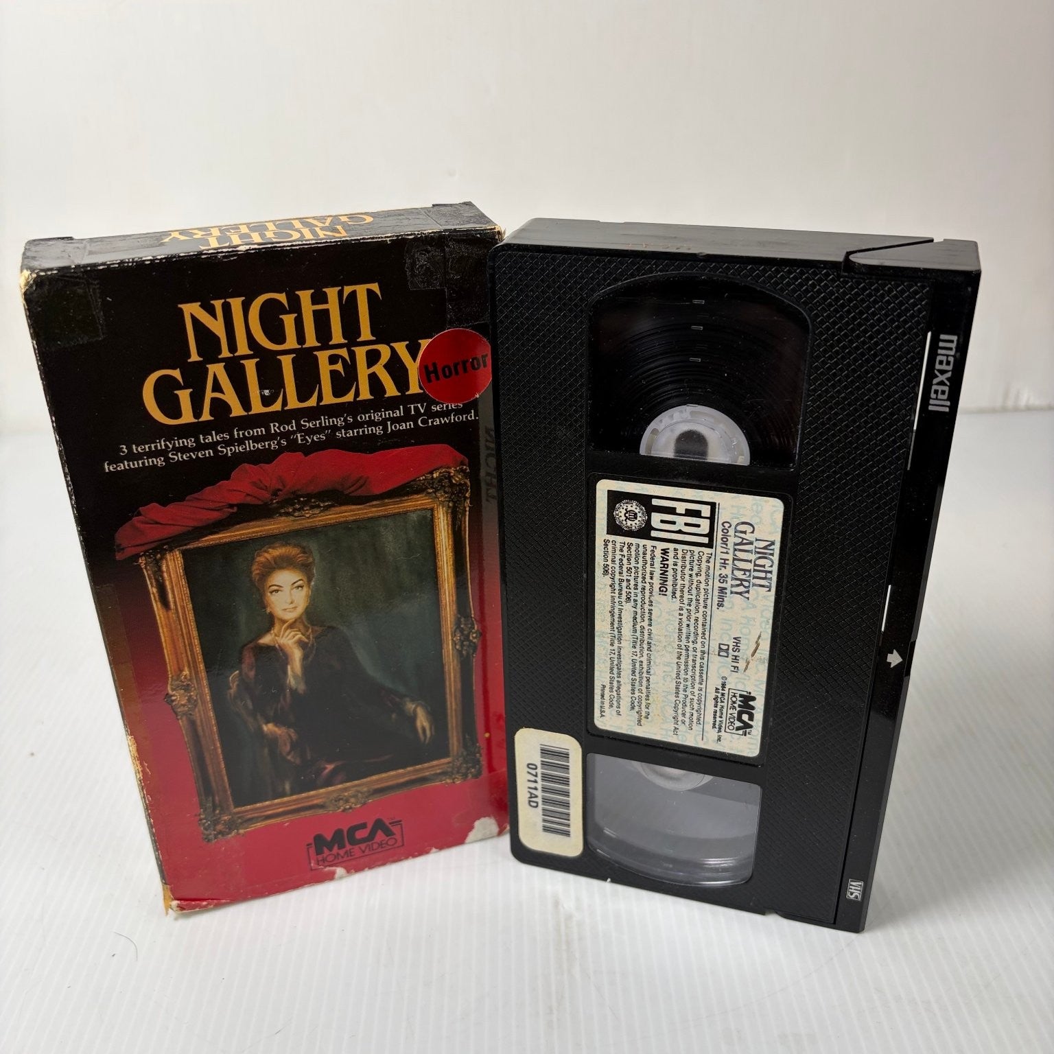 Night Gallery VHS 1980 Horror 3 Chilling Tales Joan Crawford Roddy McDowall