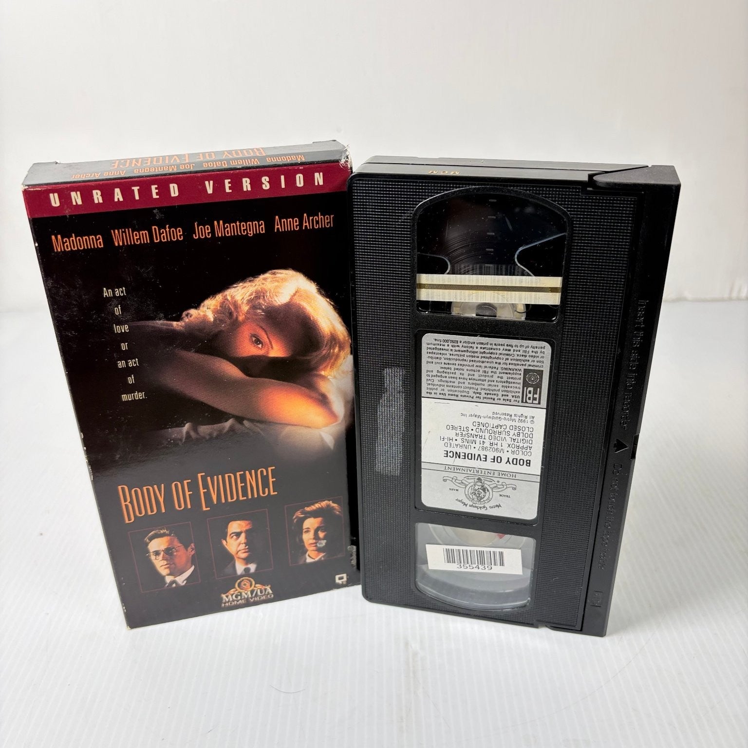 Body of Evidence VHS 1993 Erotic Thriller Unrated Version MGM/UA Madonna