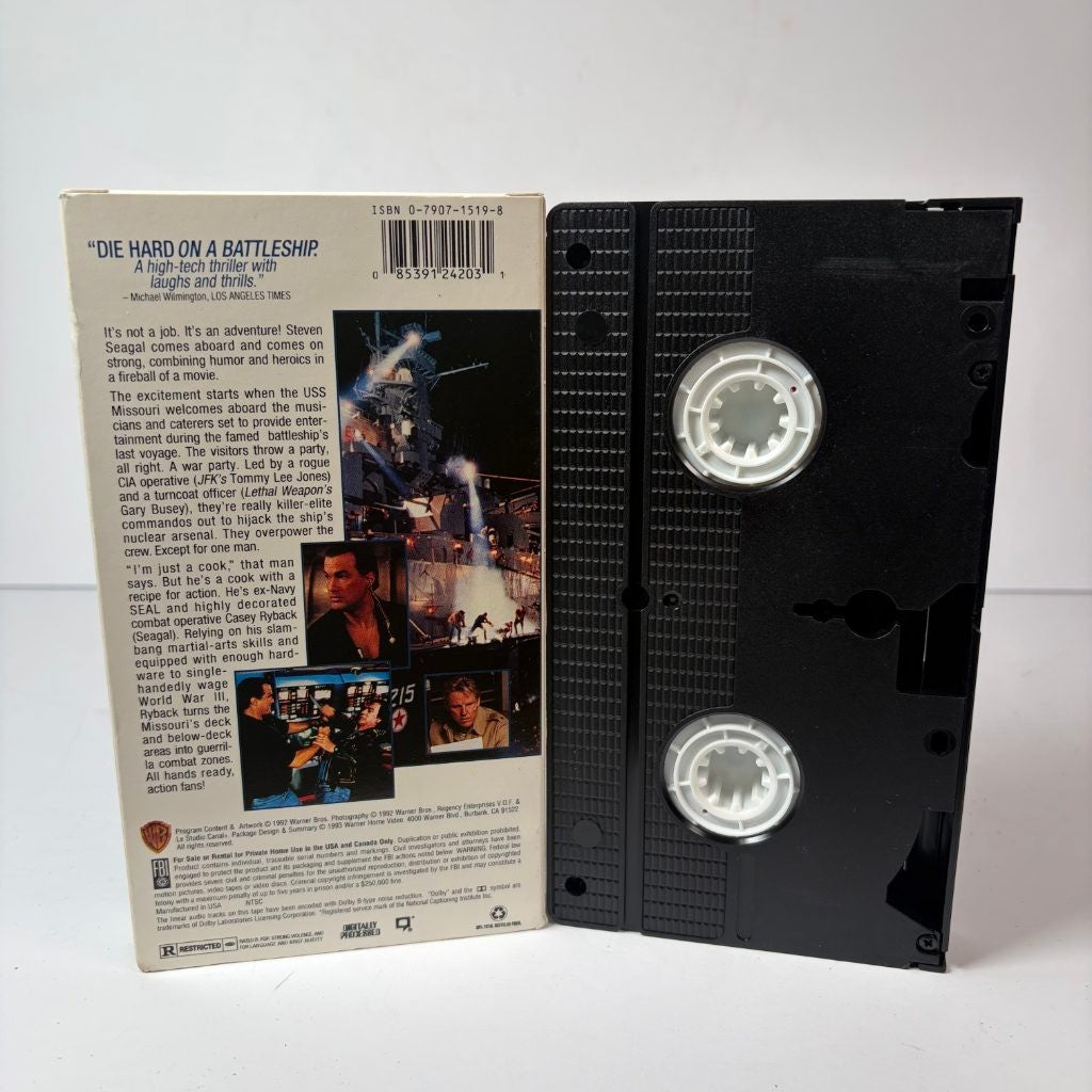 Under Siege VHS 1992 Steven Seagal Tommy Lee Jones Warner Bros Action