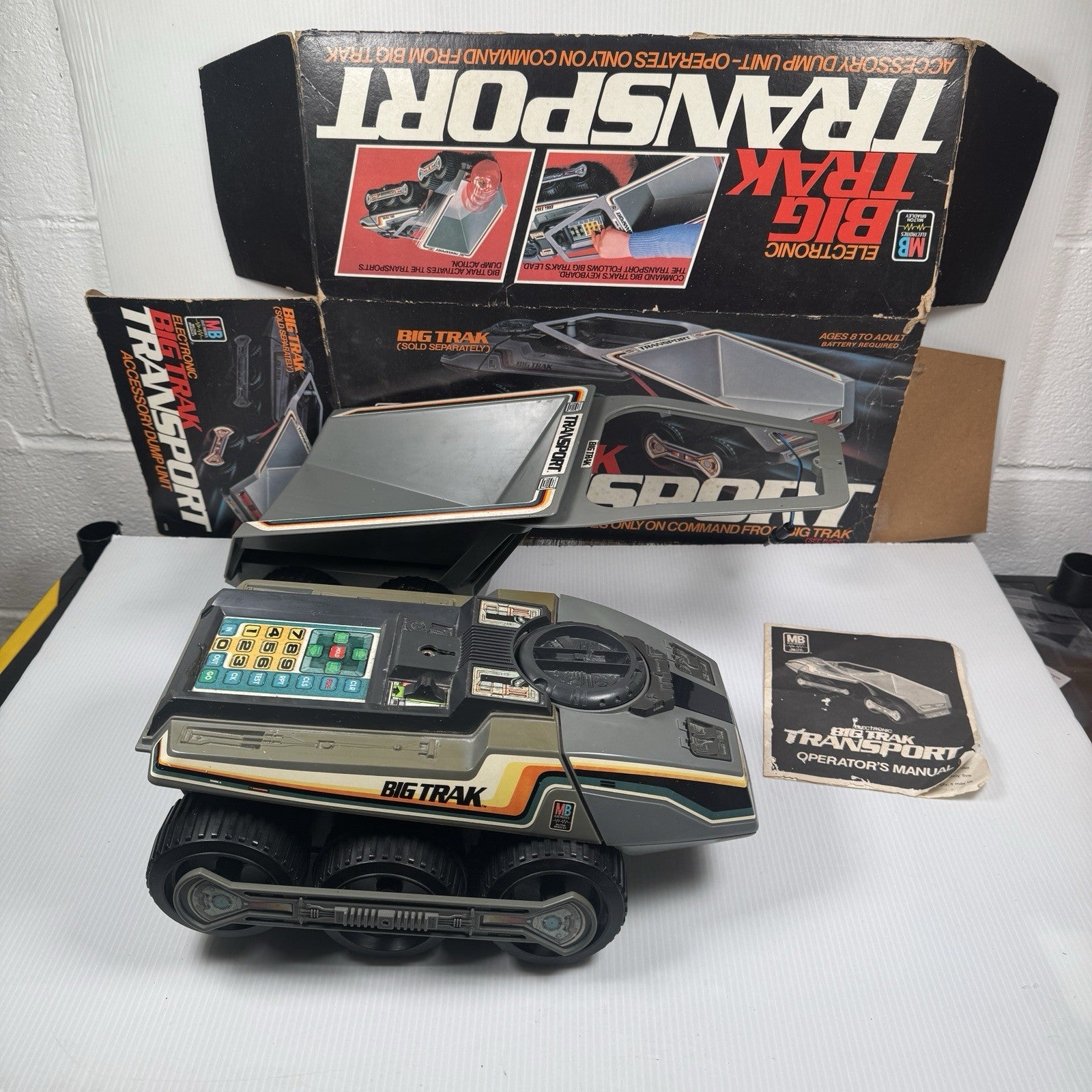 VTG 1979 Milton Bradley Big Trak & Transport AS IS w/ Transport box & Manual