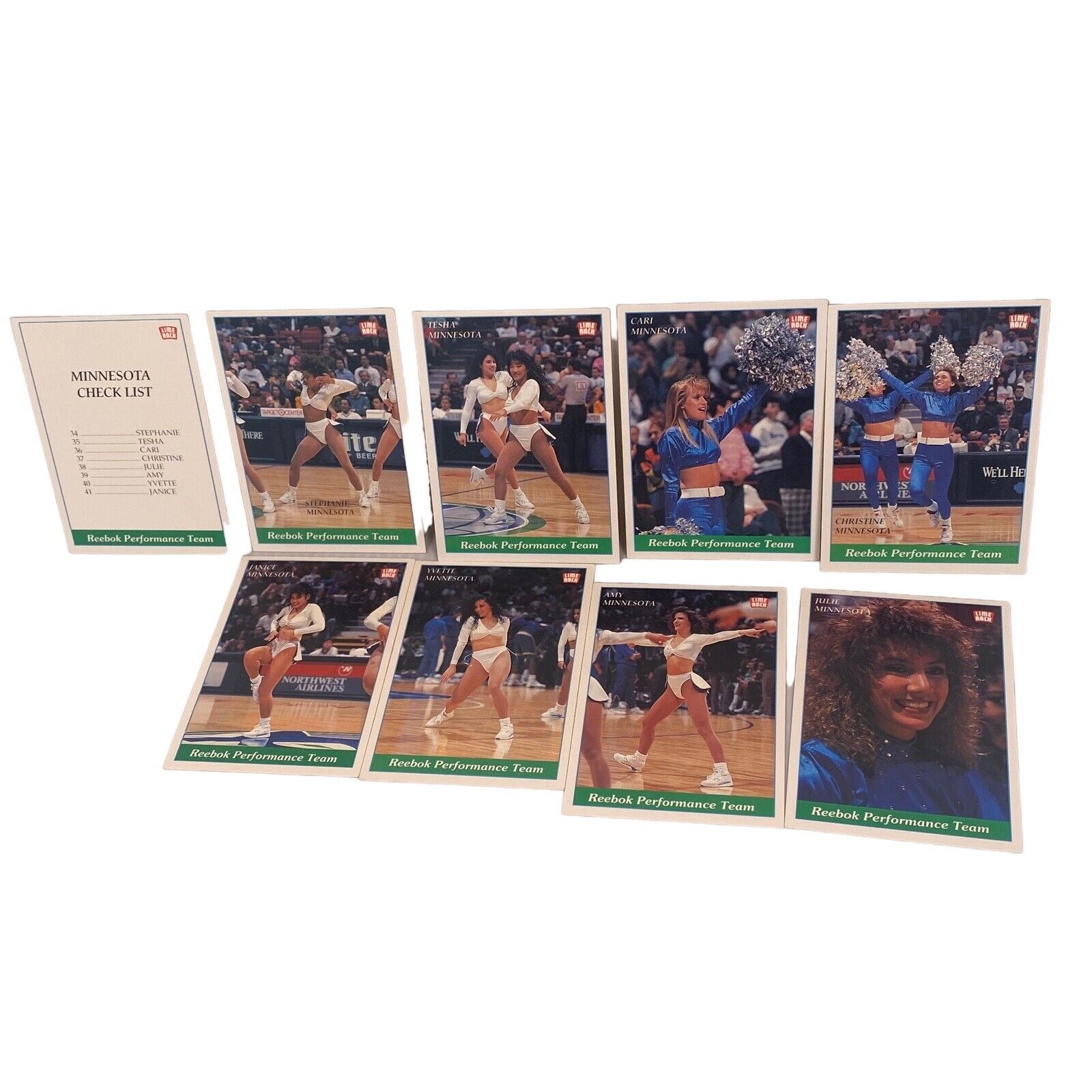 Lime Rock 1991 Basketball Cheerleaders Card Set 3 Teams 76ers Bullettes Reebok