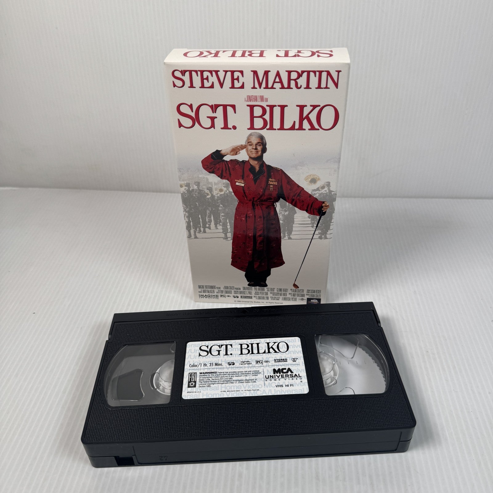 Vintage Sgt. Bilko VHS Movie Steve Martin Comedy 1996 MCA Universal Home Video