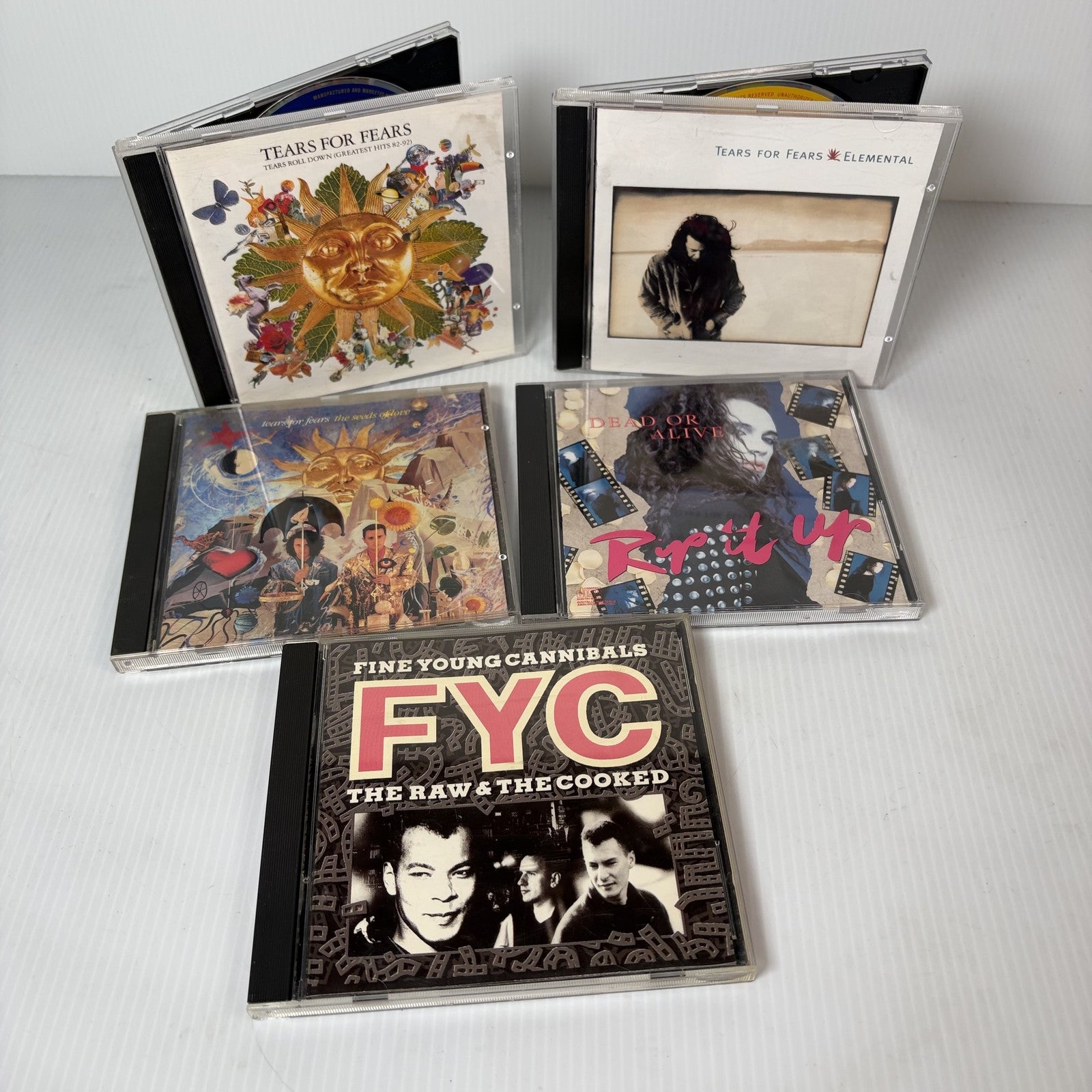 Lot of 5 CDs Tears for Fears Dead or Alive Fine Young Cannibals New Wave 80s