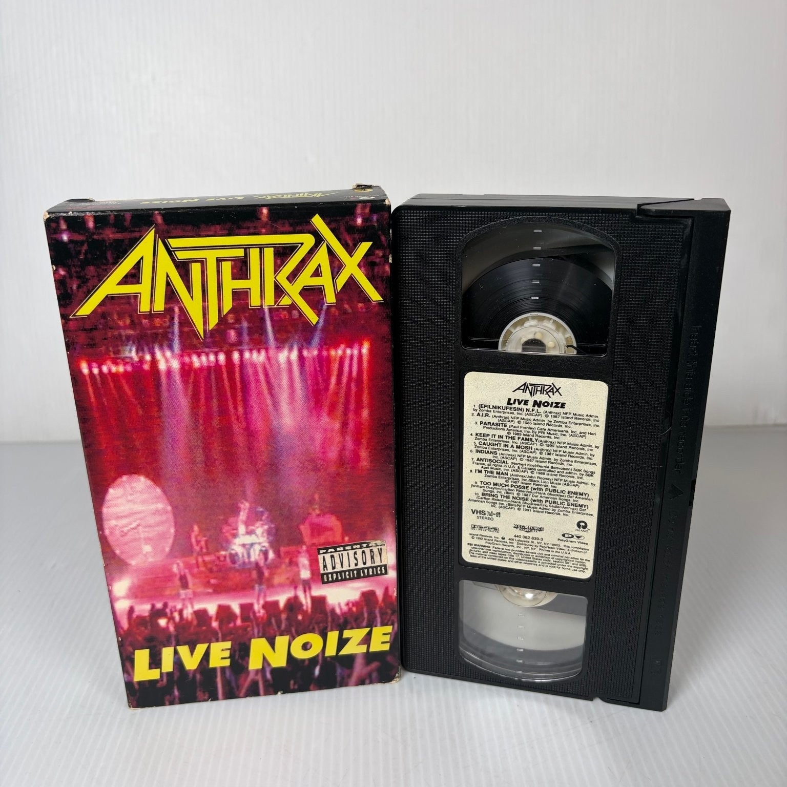 Anthrax Live Noize VHS 1992 Thrash Metal Concert PolyGram Music Video