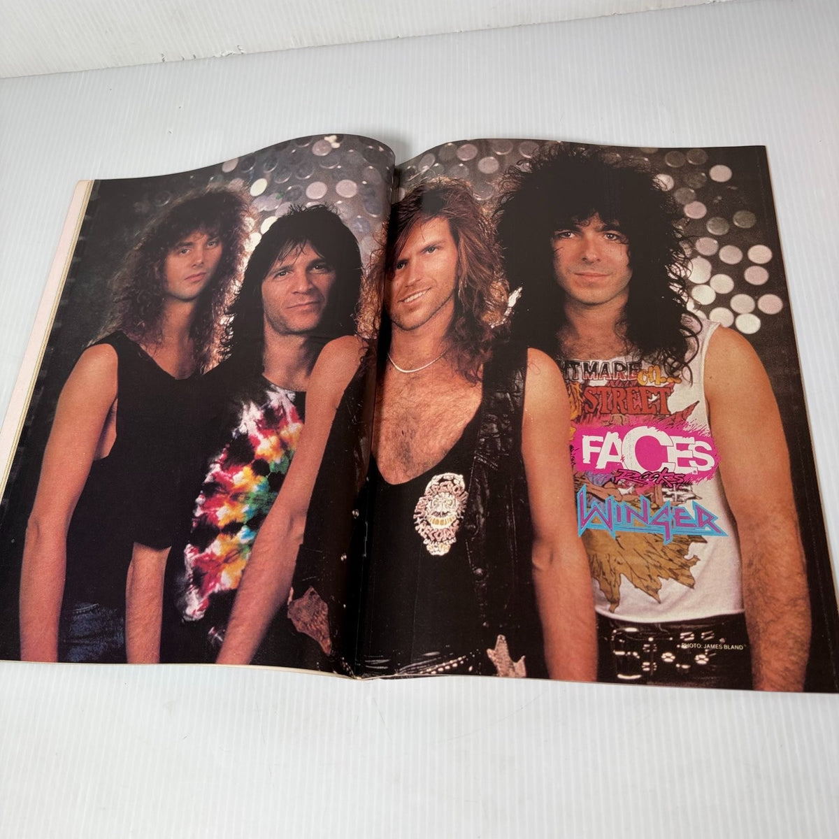 Faces Rocks October 1989 Sebastian Bach Skid Row Hair Metal Magazine w/ Pull-out